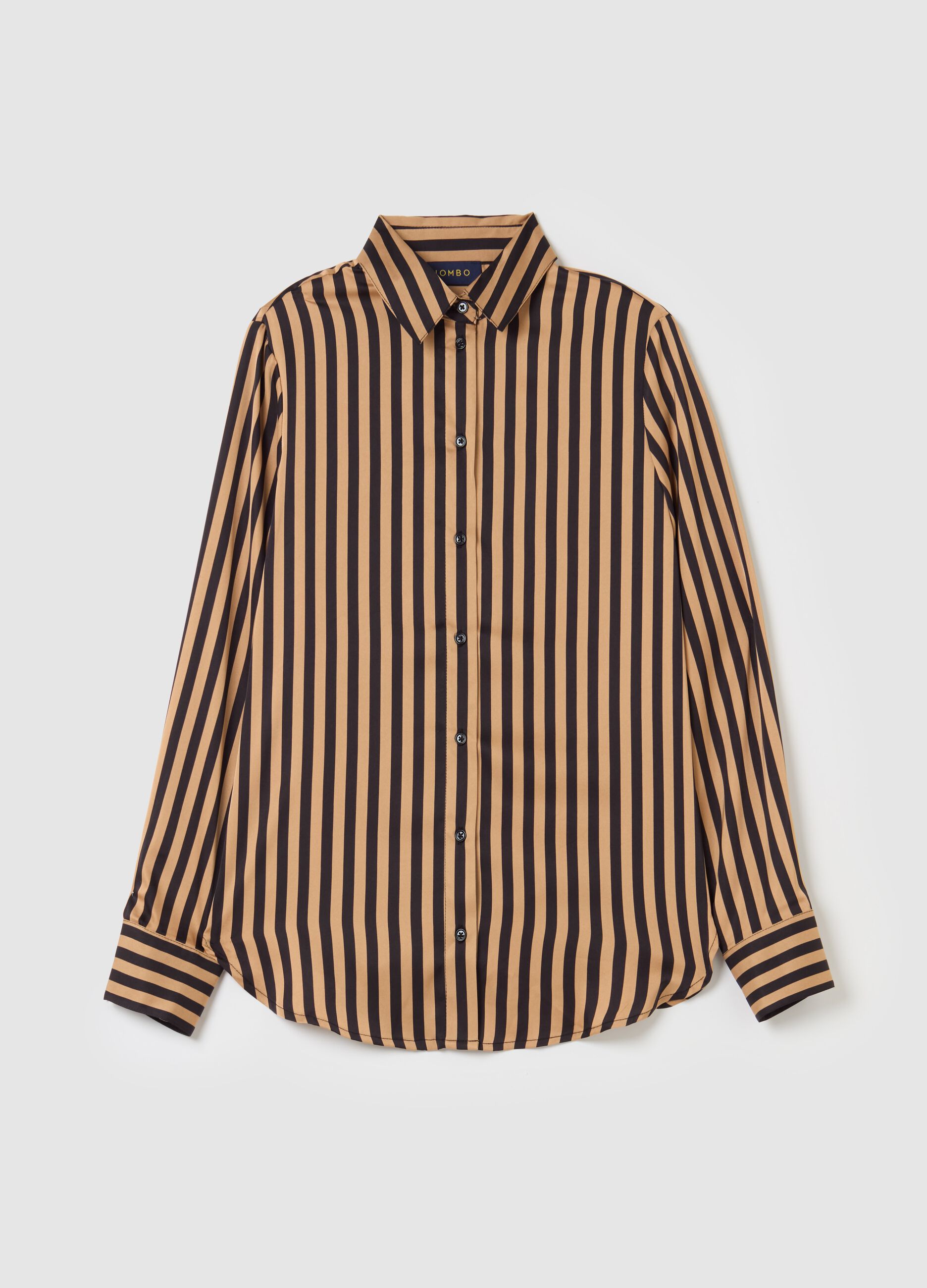 Contemporary striped shirt in satin