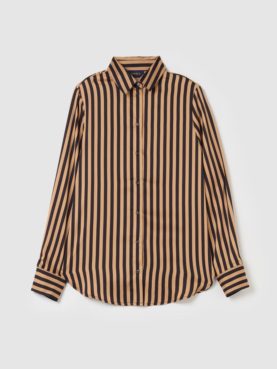 Contemporary striped shirt in satin_4