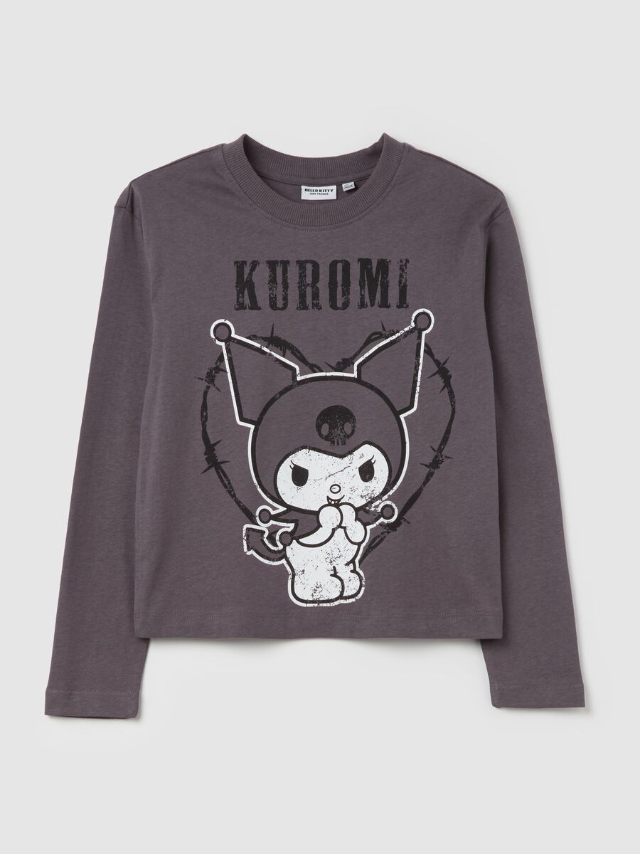 T-shirt in cotone stampa Hello Kitty Kuromi_0