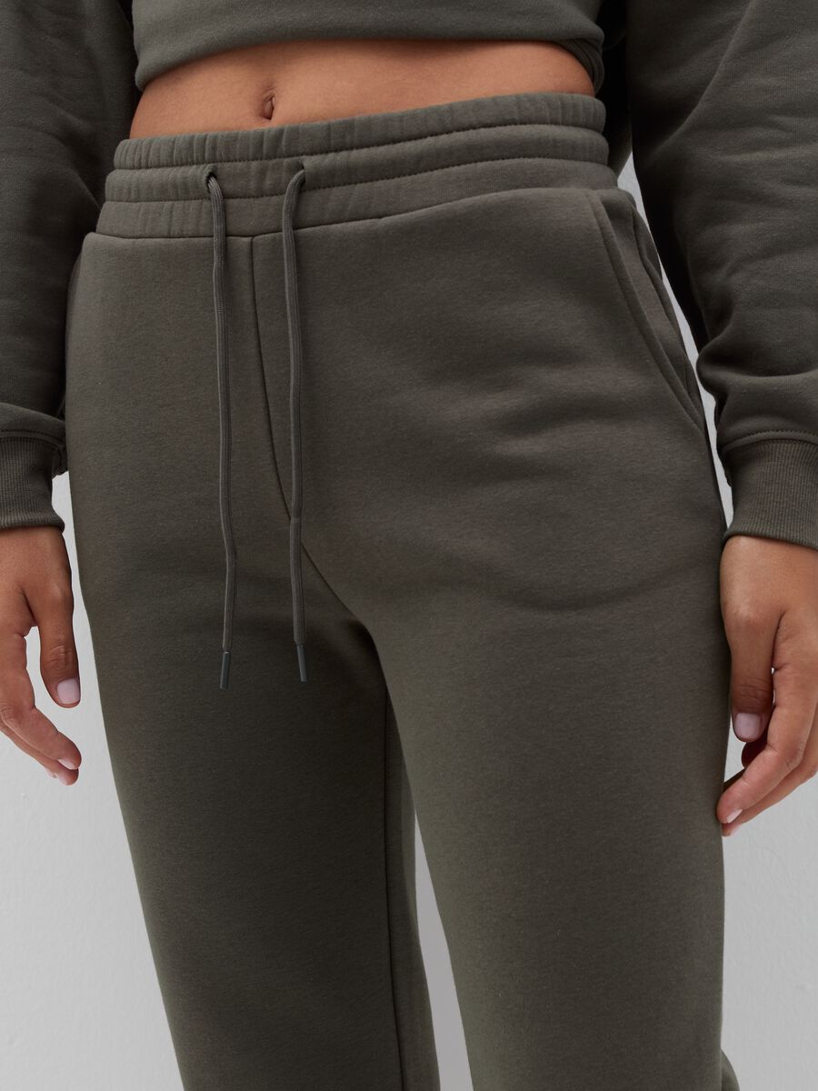 Fleece joggers with drawstring_3