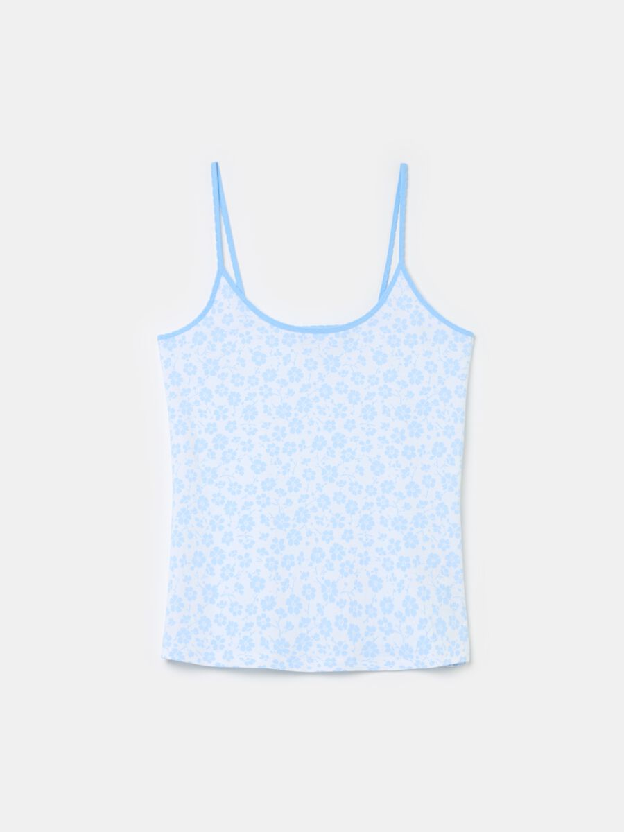 Pyjama top with small flowers print_0