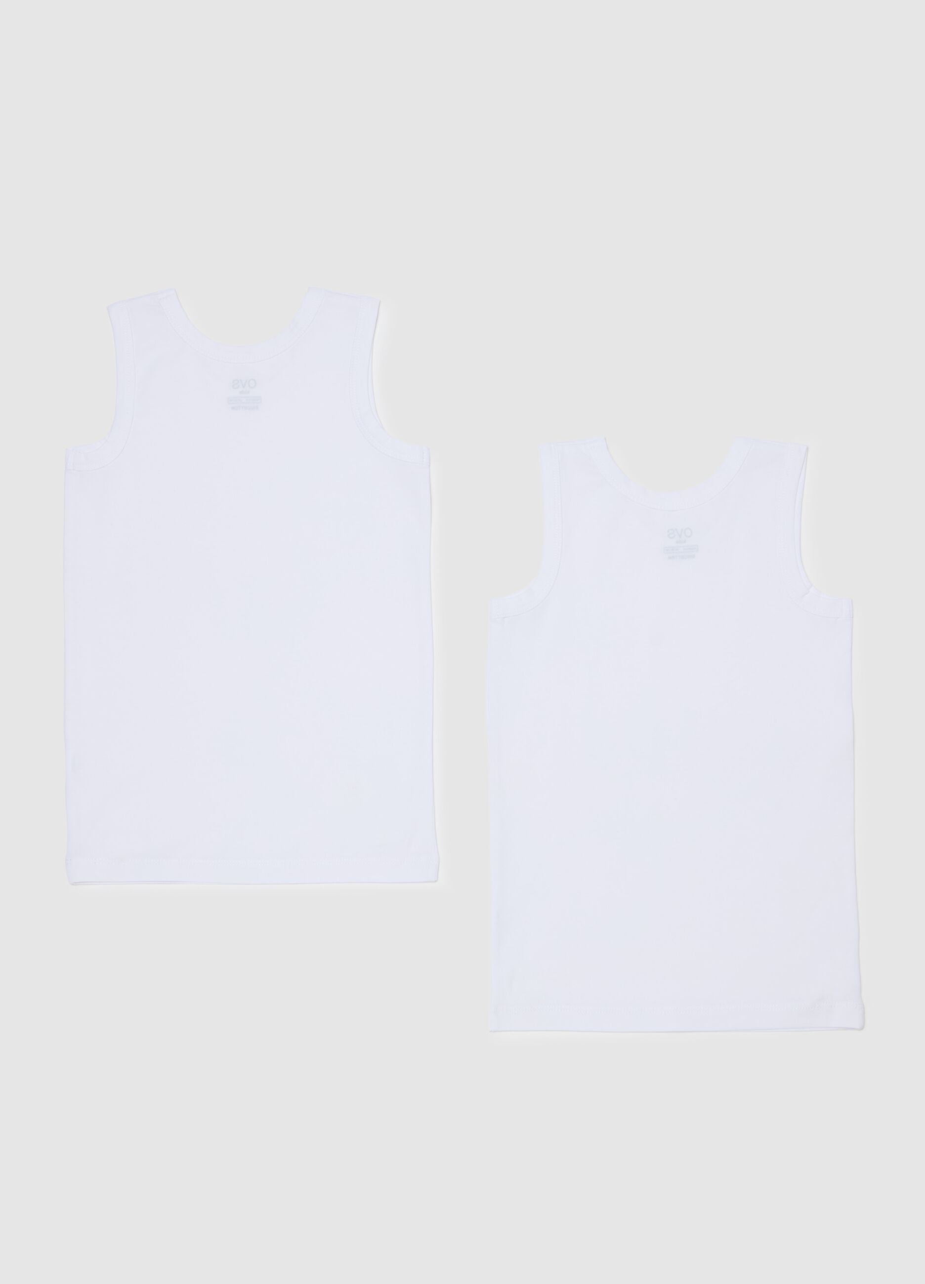 Two-pack racerback vests in organic cotton