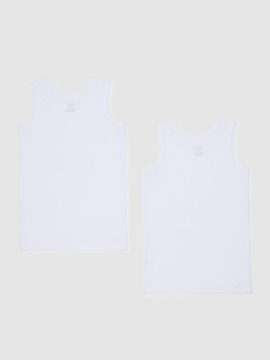 Two-pack racerback vests in organic cotton_1