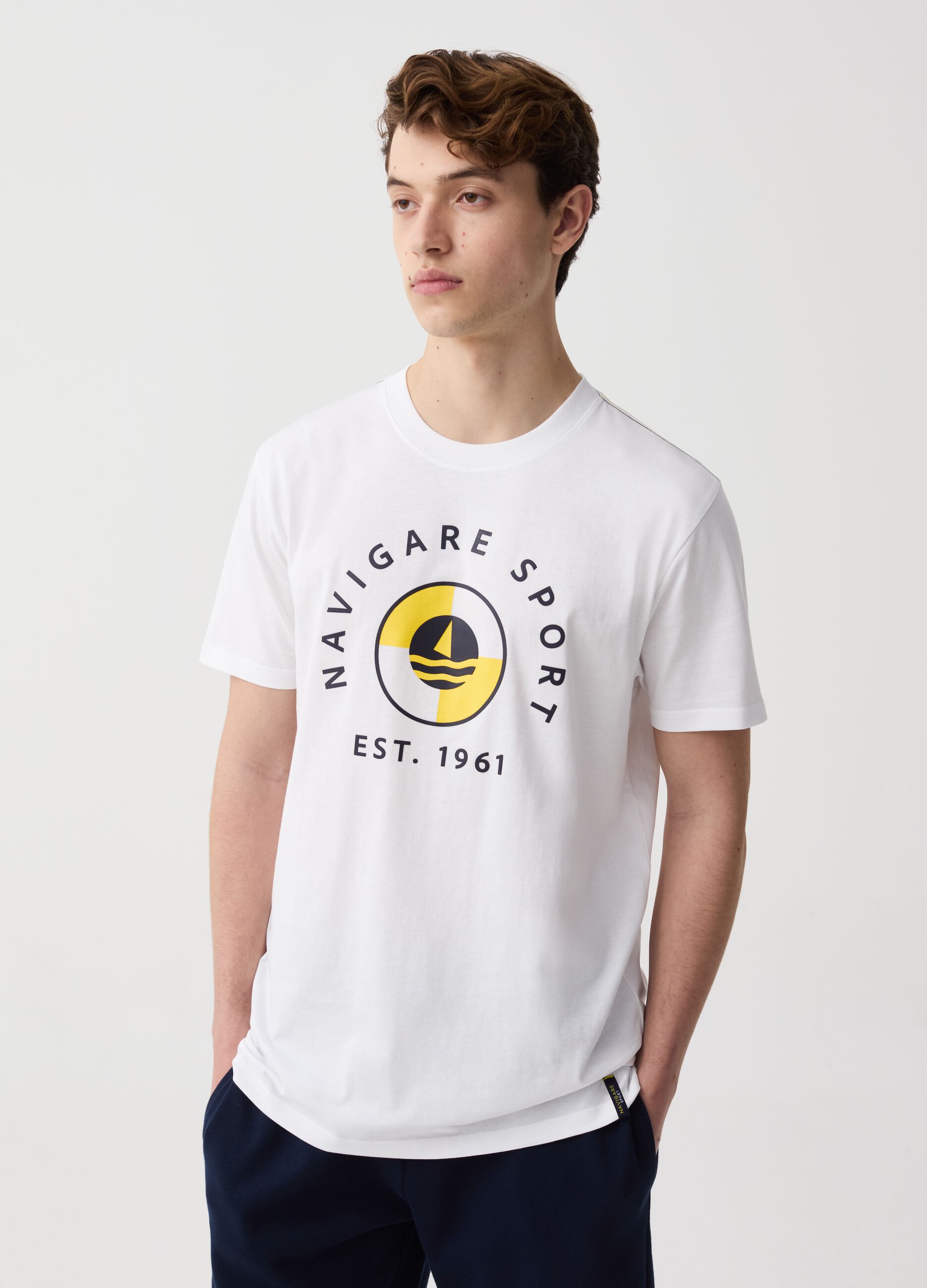 Camiseta con logo Navigare Sport estampado