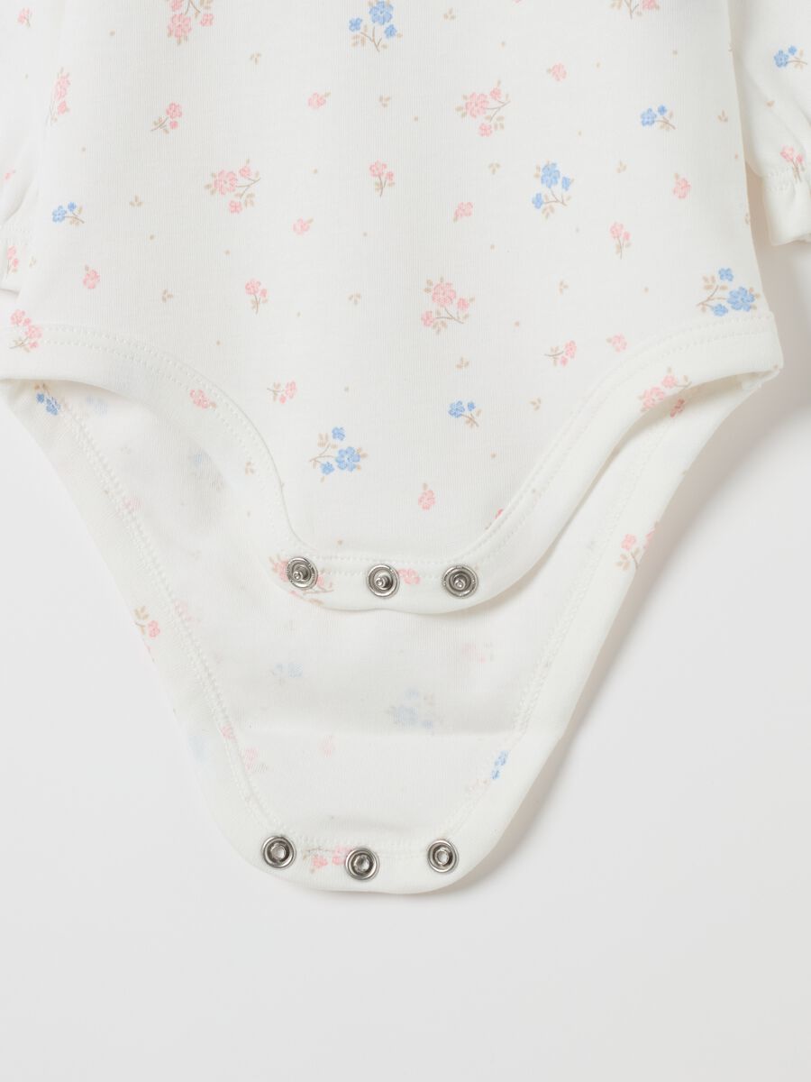 Floral bodysuit in organic cotton with collar_3