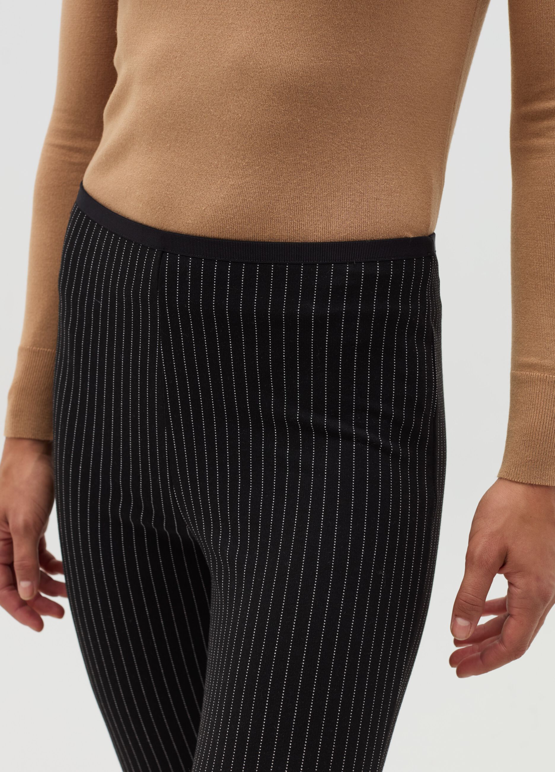 Pinstriped leggings