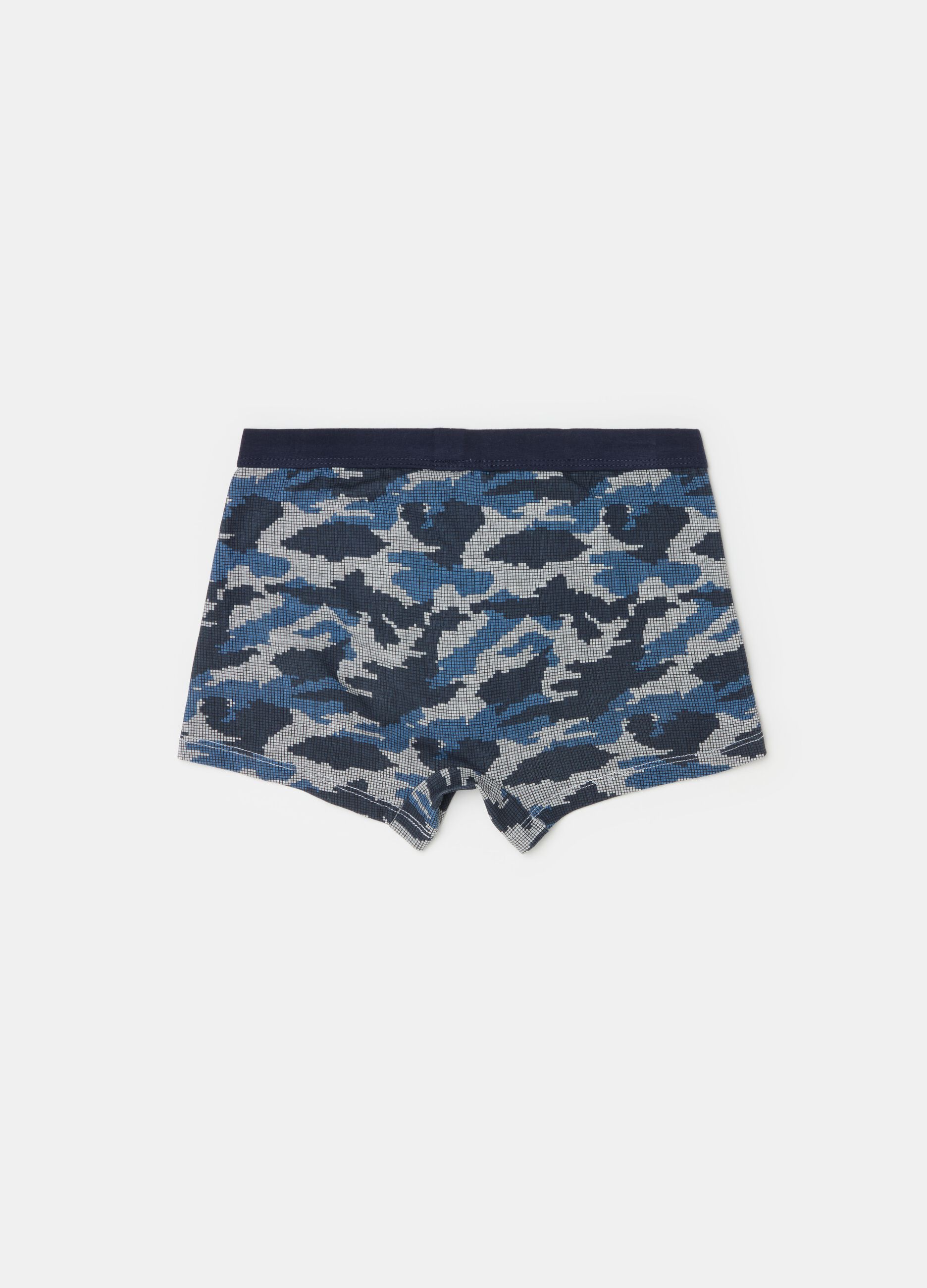 Camouflage boxer shorts in organic cotton