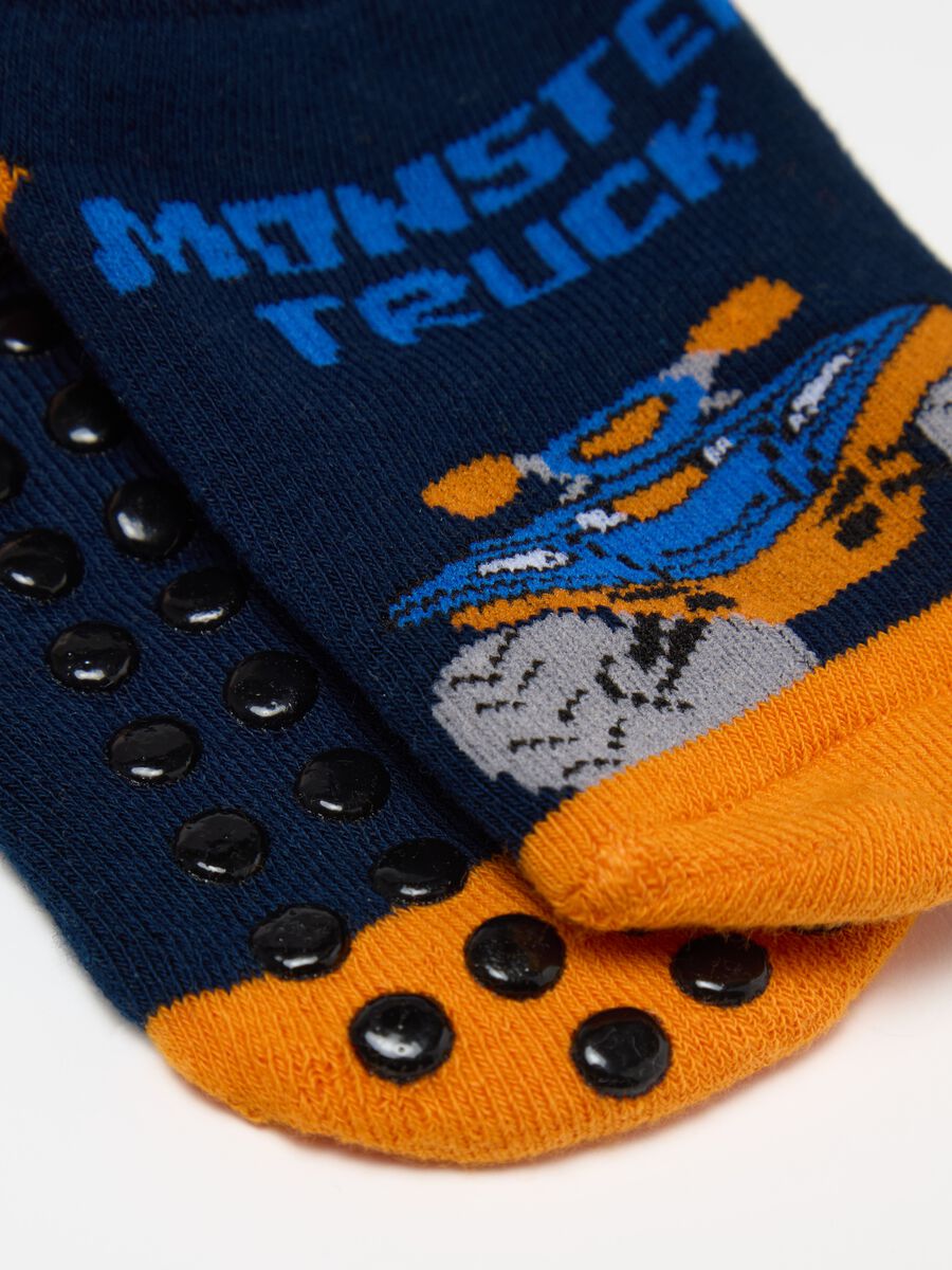 Slipper socks with Monster Truck design_2