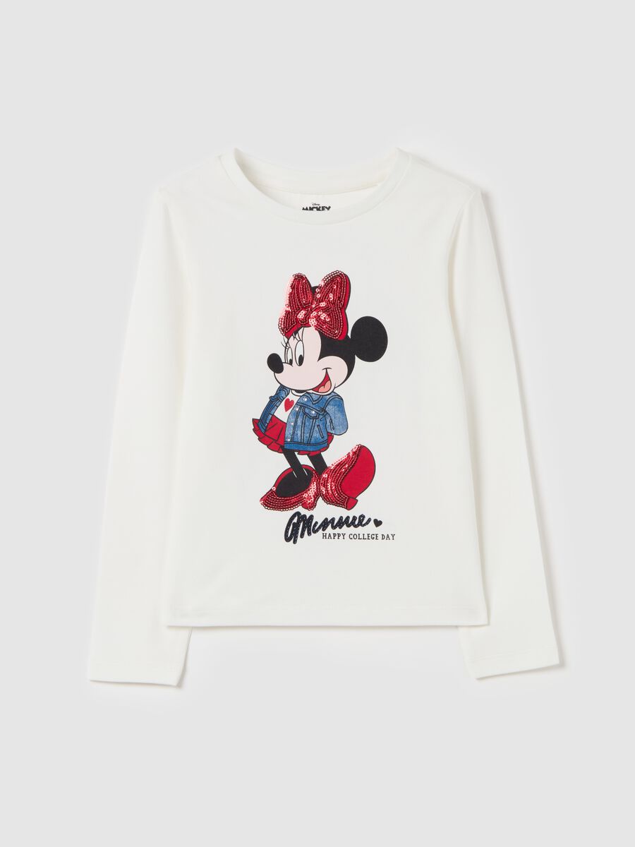 Long-sleeved T-shirt with Minnie Mouse print_0