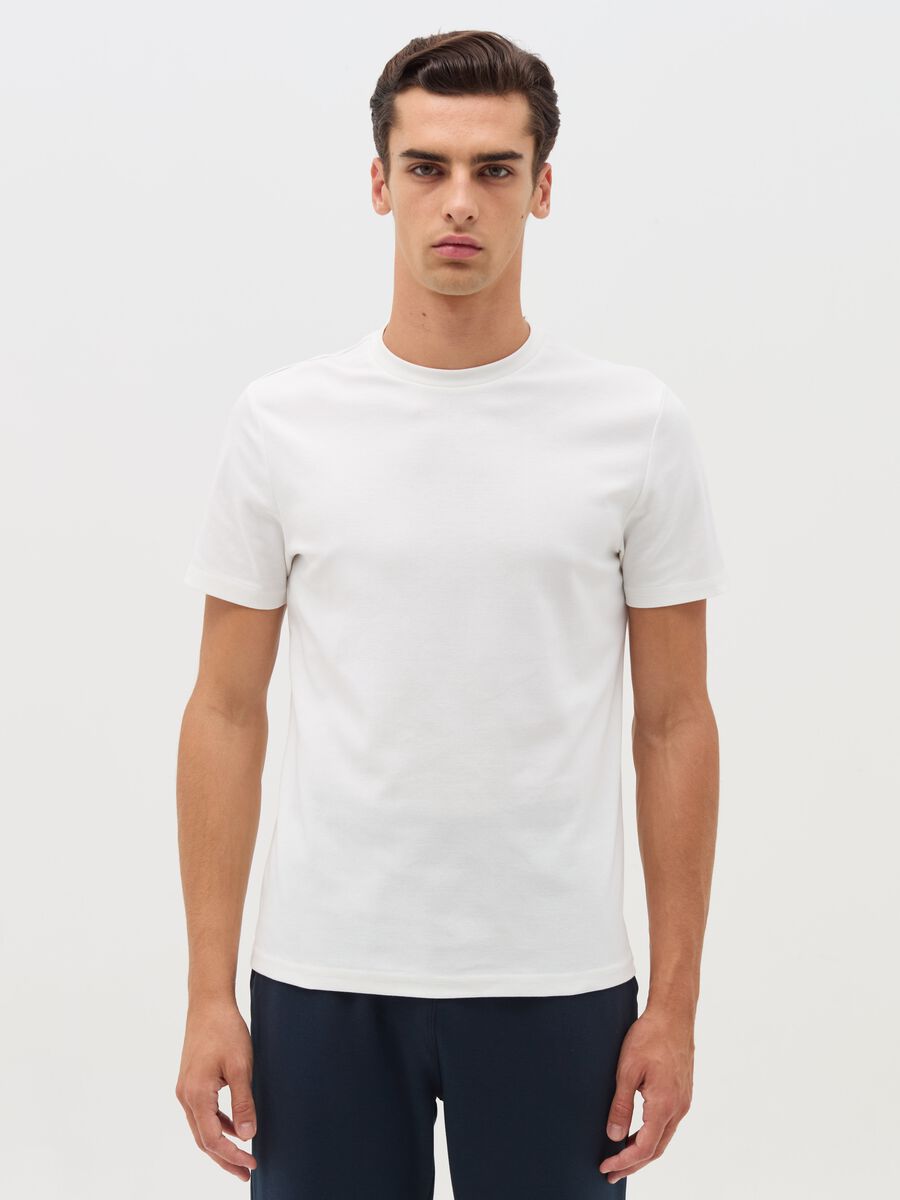 Stretch T-shirt with round neck_1