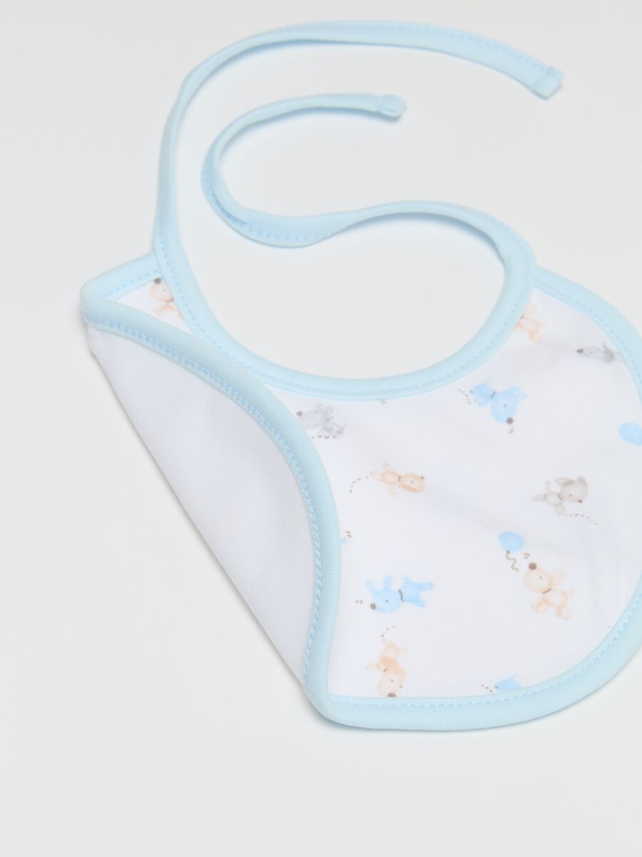 Two-pack bibs with puppies print_1