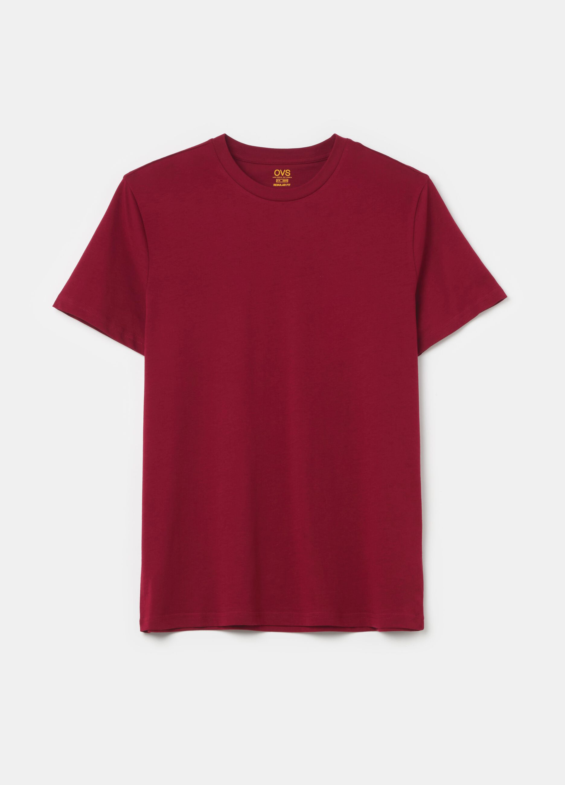 Cotton T-shirt with round neck