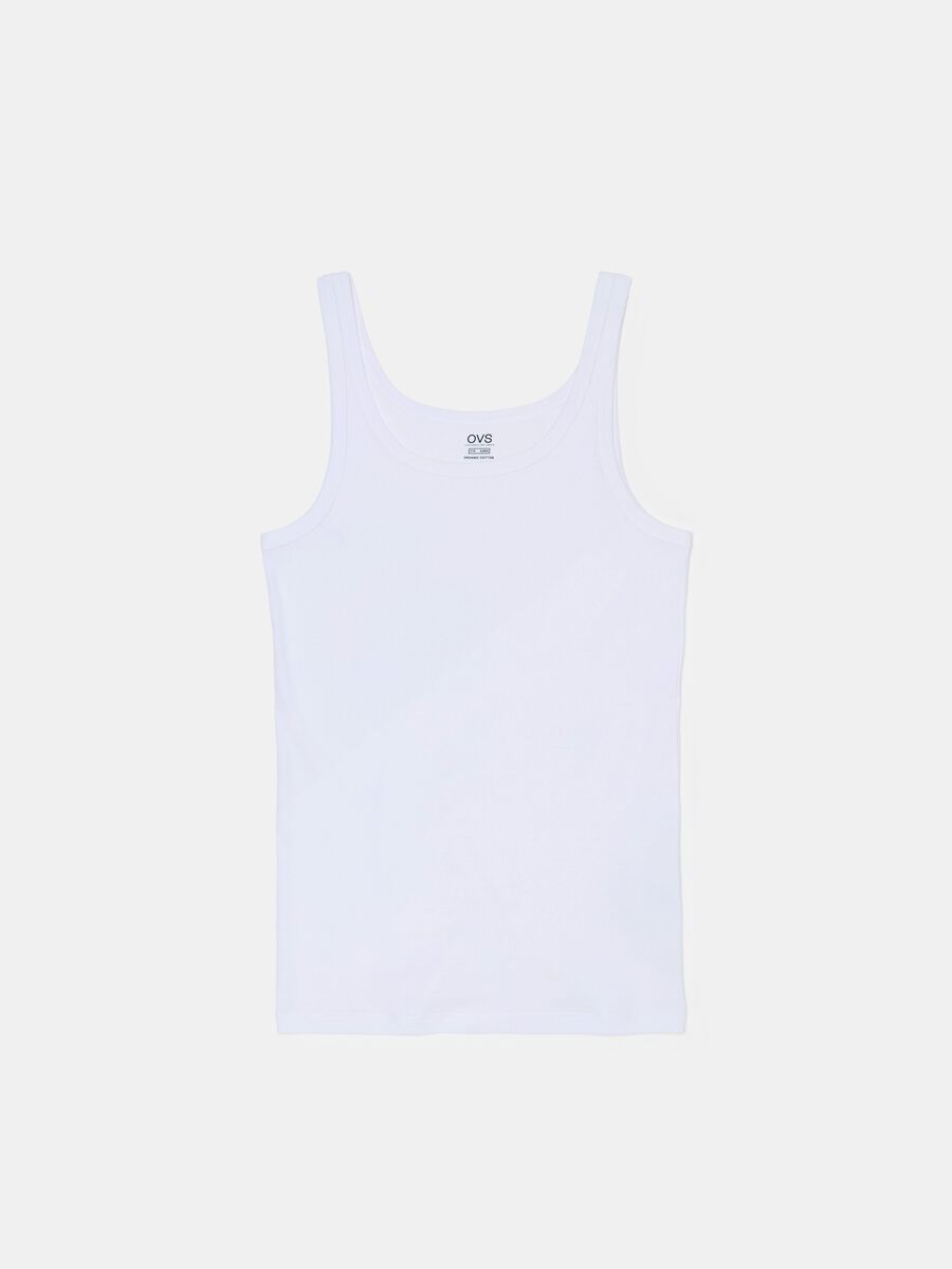 Cotton racerback vest with ribbed edging_4