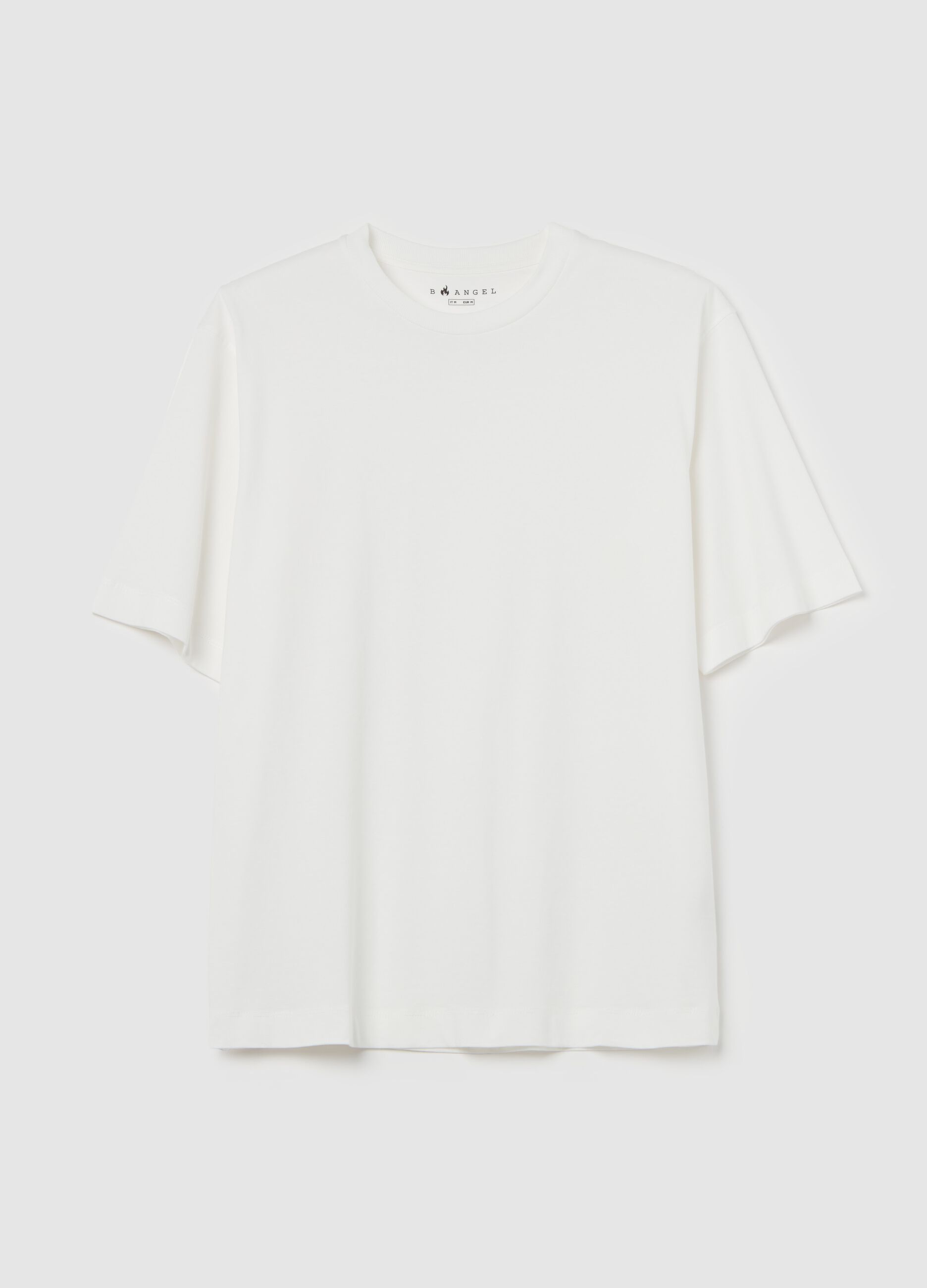 Cotton T-shirt with round neck