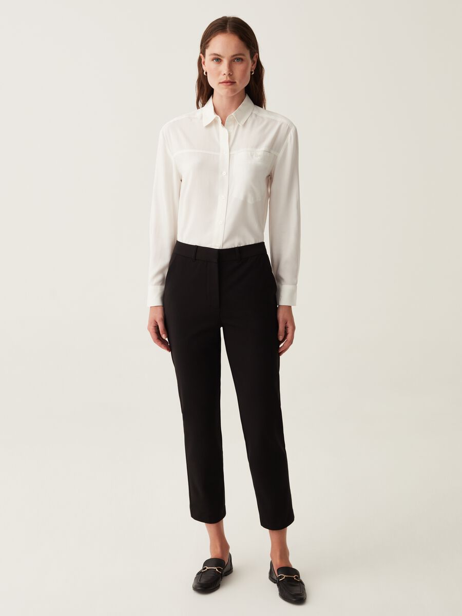 Cropped cigarette trousers_0