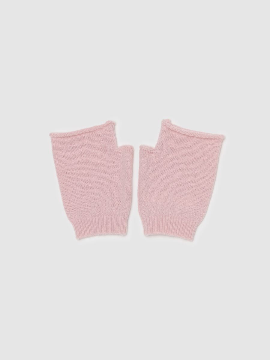 Knitted half-finger gloves_1