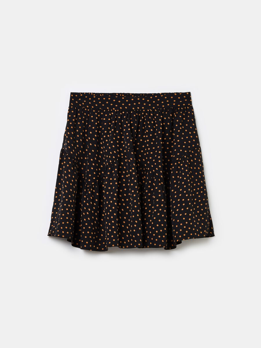 Short skirt with pattern and flounce_4