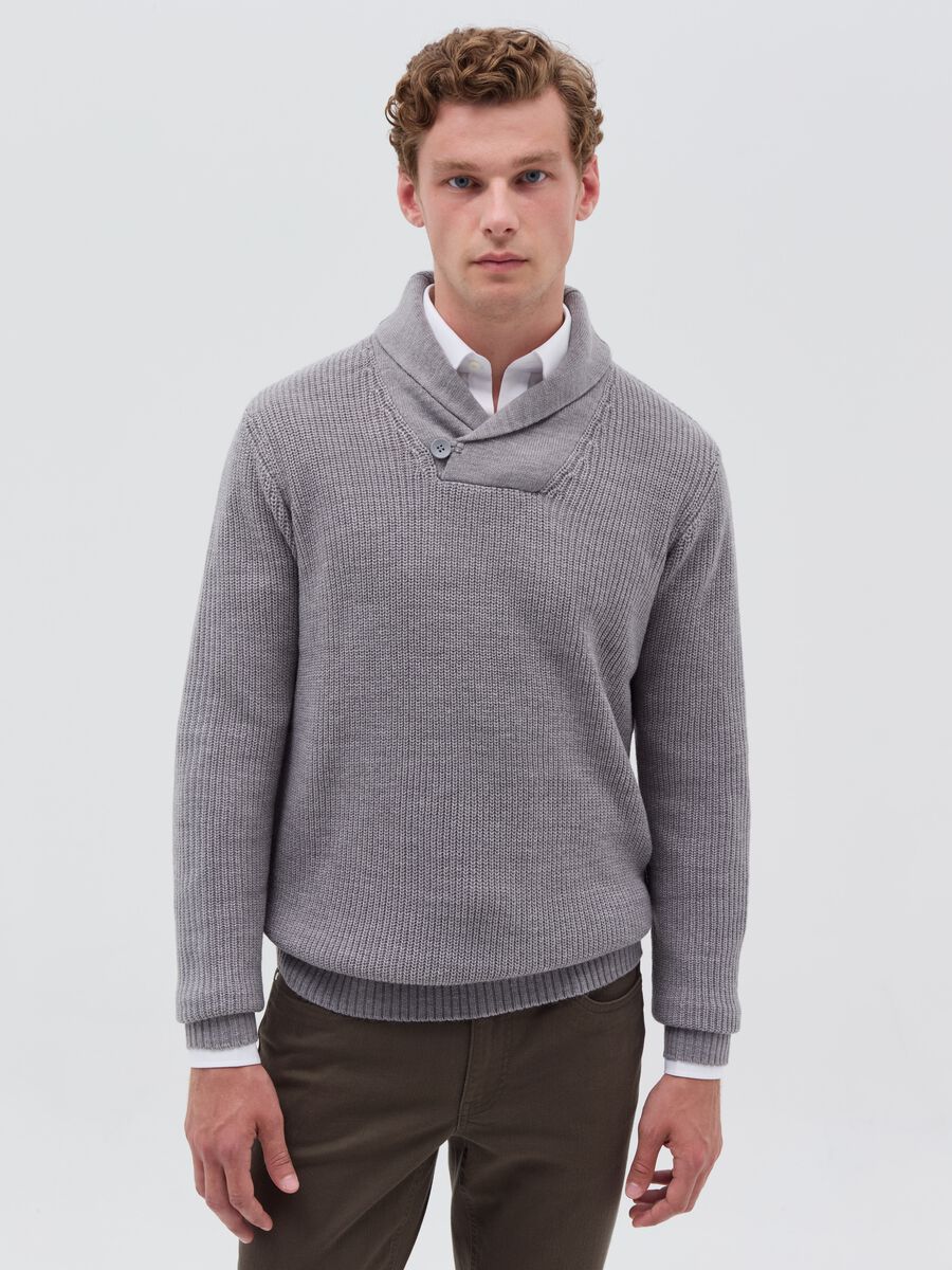 Pullover with shawl neck_1