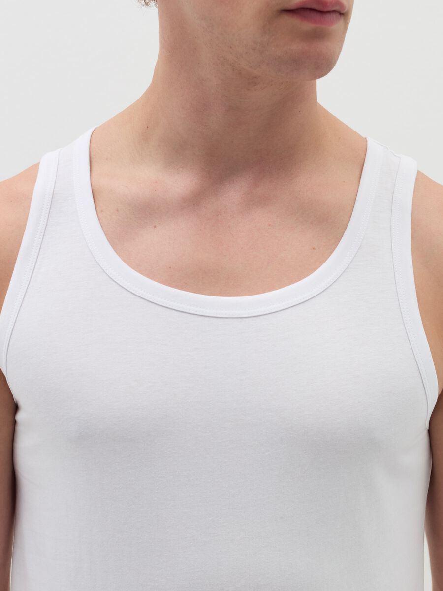 Three-pack racerback vests in organic cotton_3