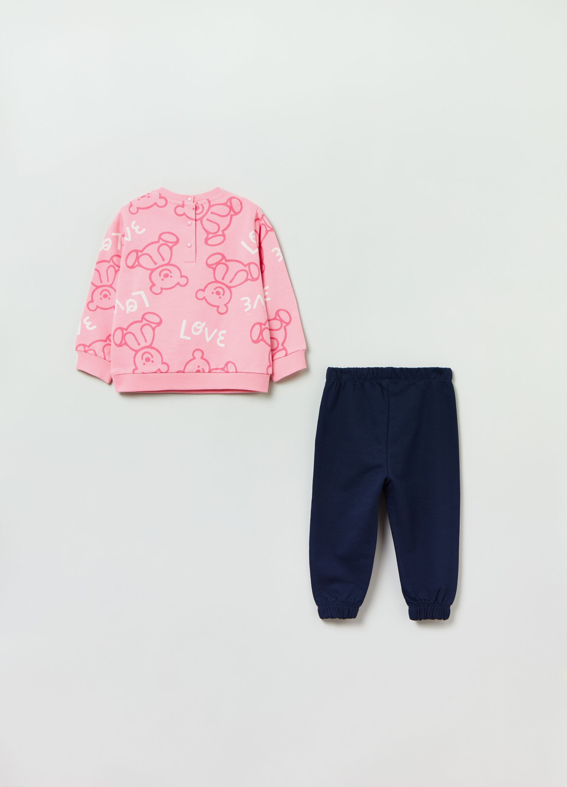 Cotton jogging set with print