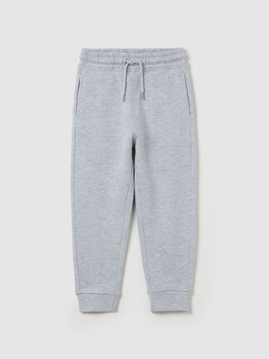 Joggers in organic cotton with drawstring_0