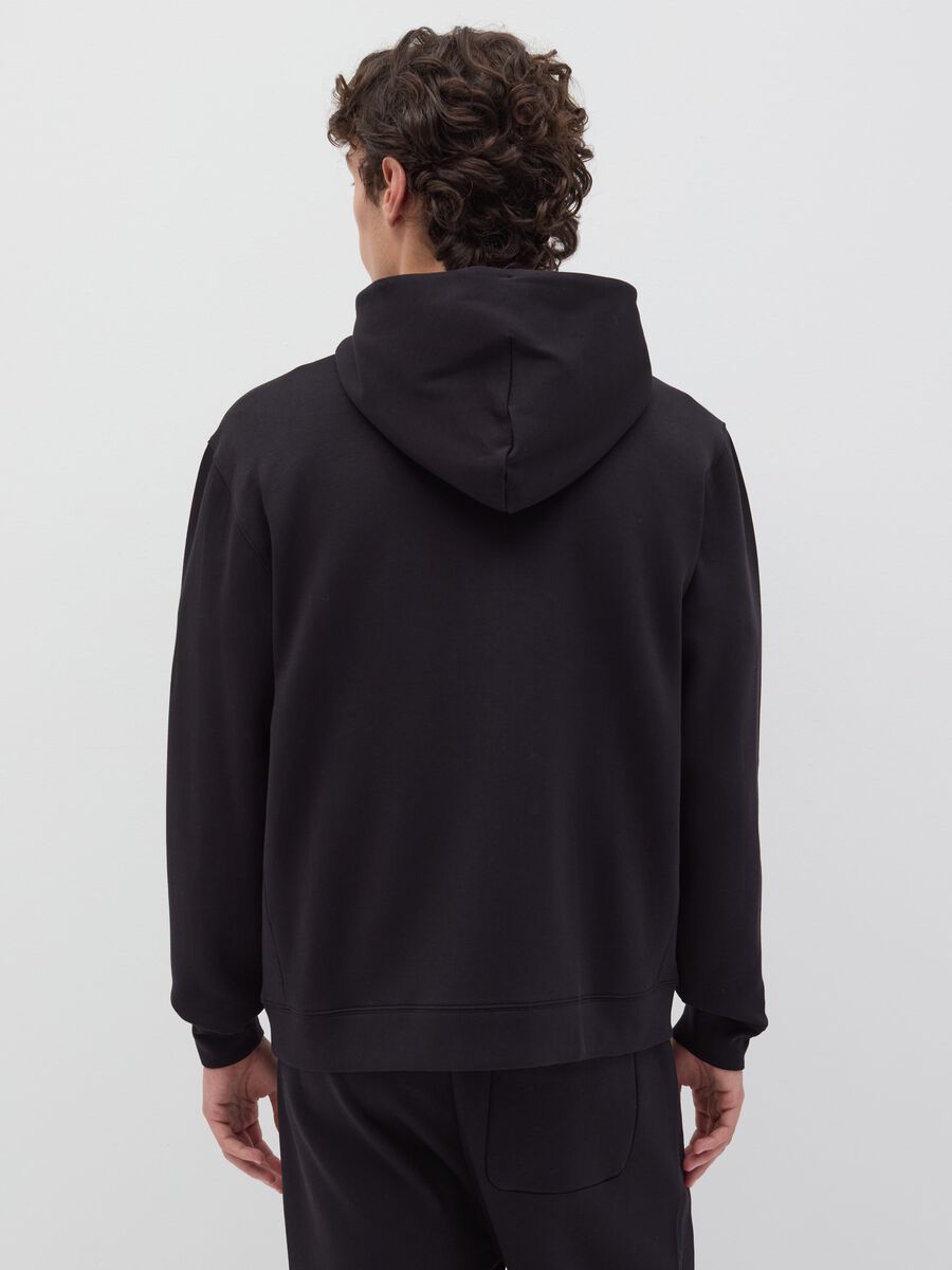 Full-zip fleece sweatshirt with hood and drawstring_3