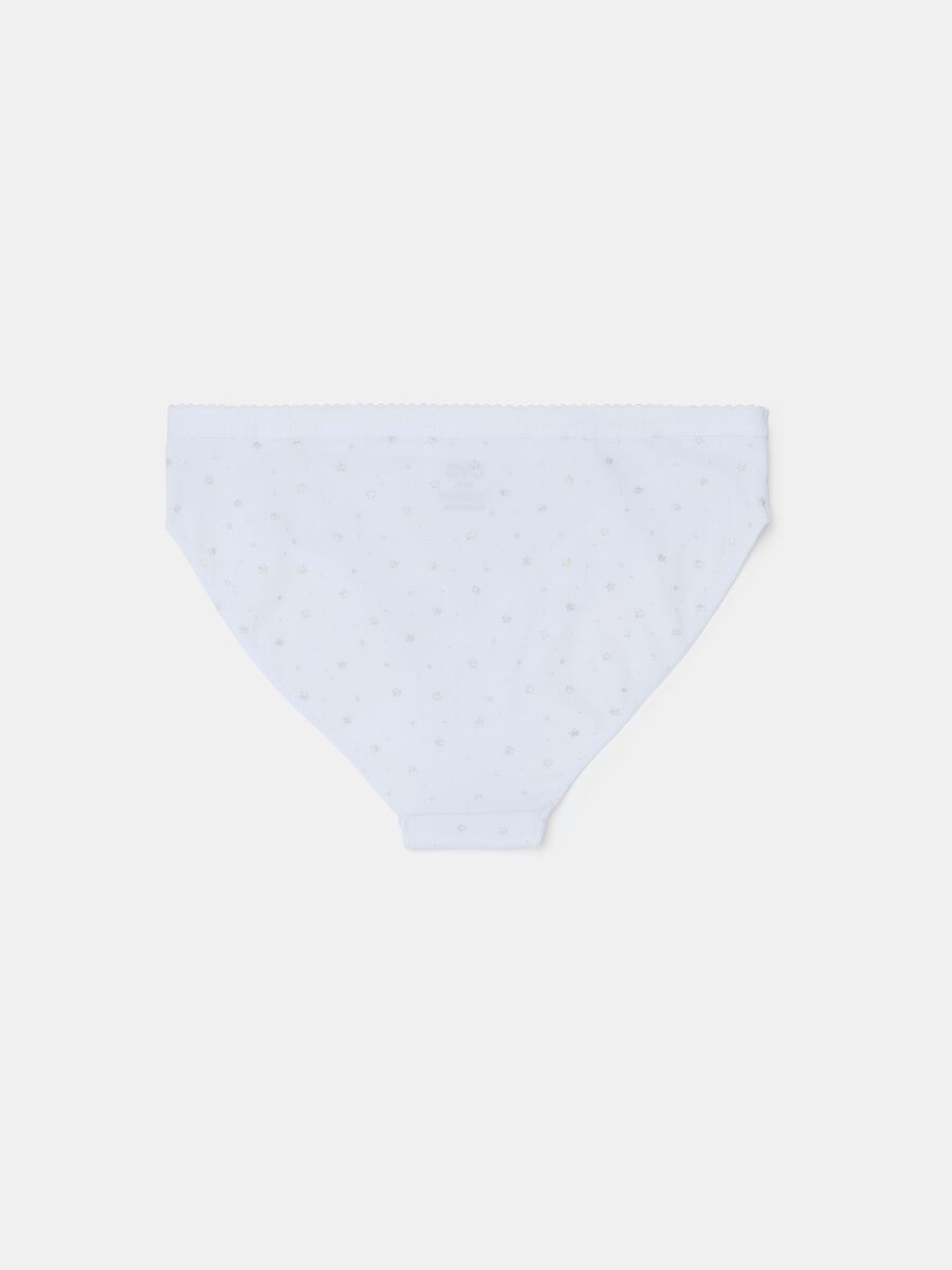 Organic cotton briefs with stars print_1