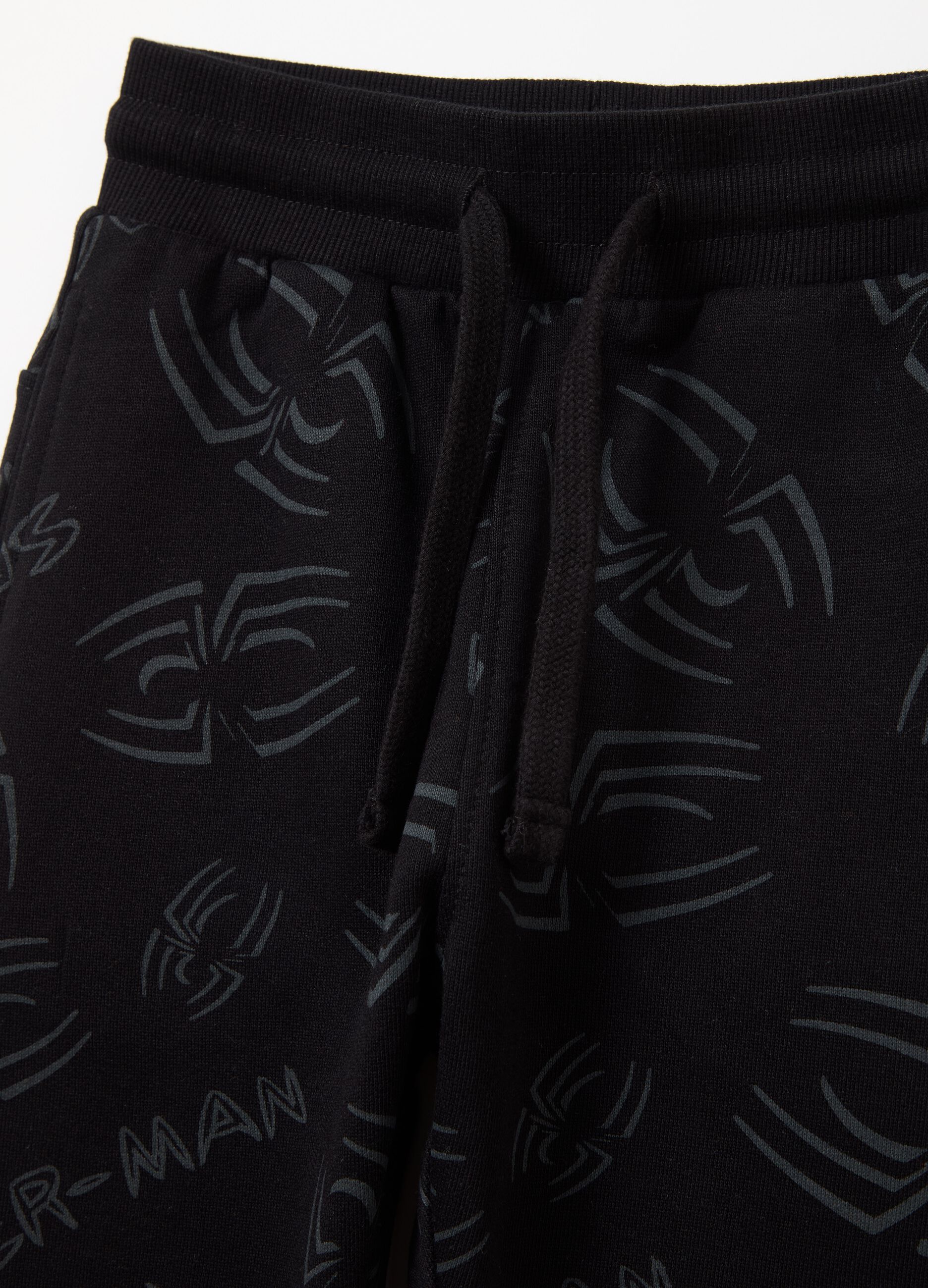 Joggers with Spider-Man print and drawstring