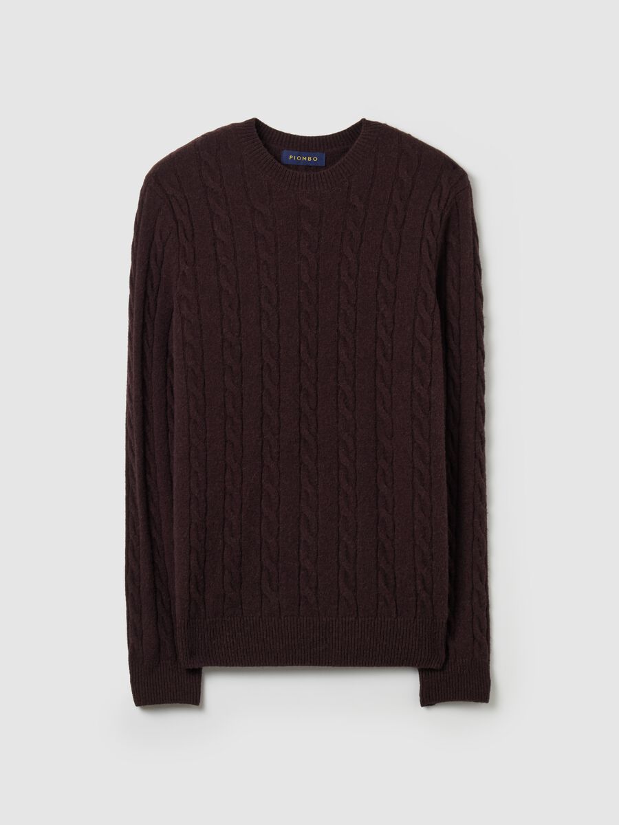 Pullover in cable-knit lambswool_4