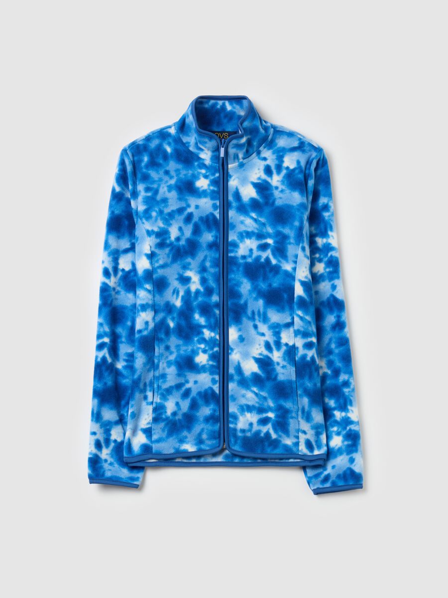 Tie-dye full-zip sweatshirt in fleece_4