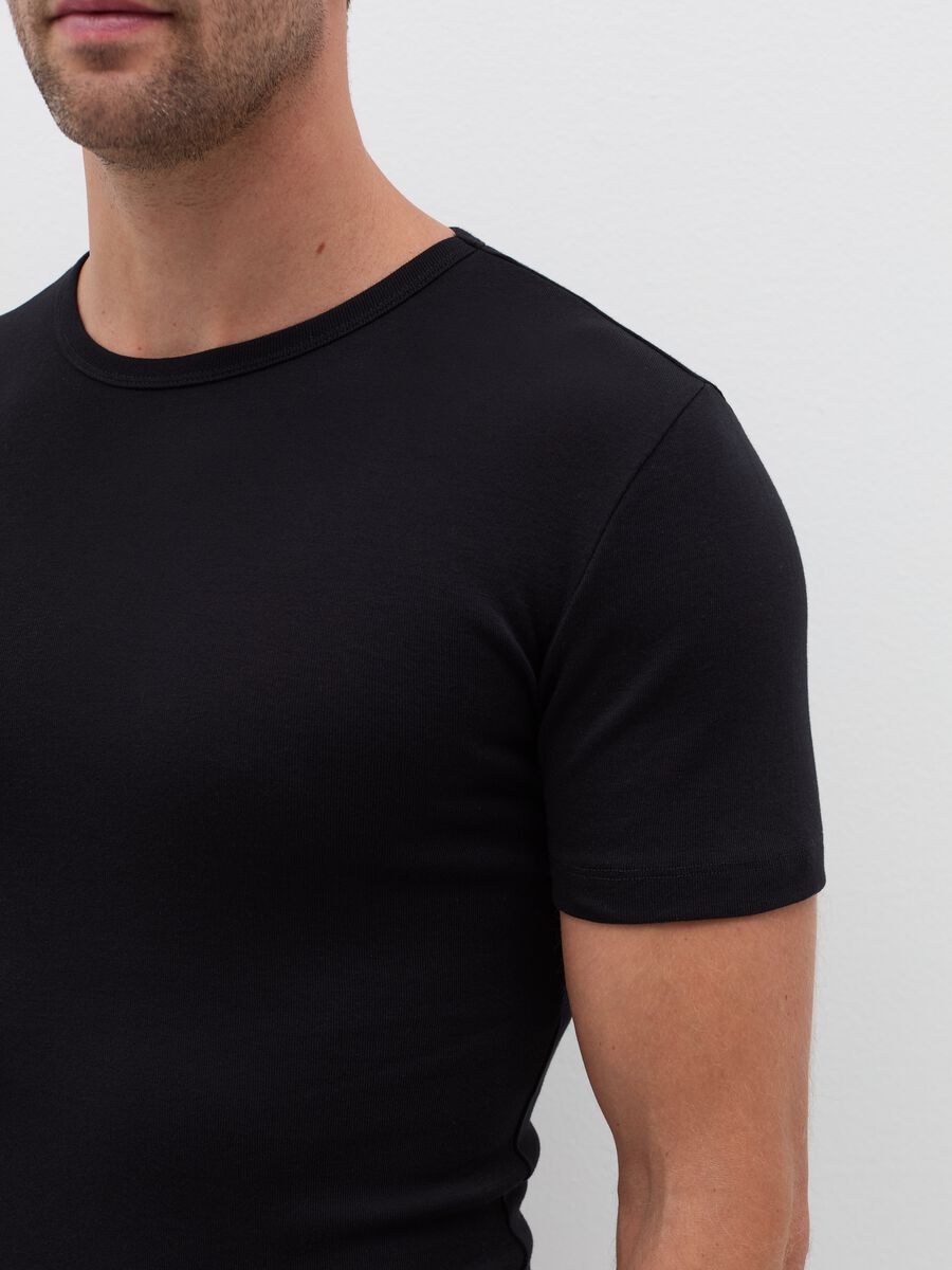 Two-pack undershirts with thin ribbing_2