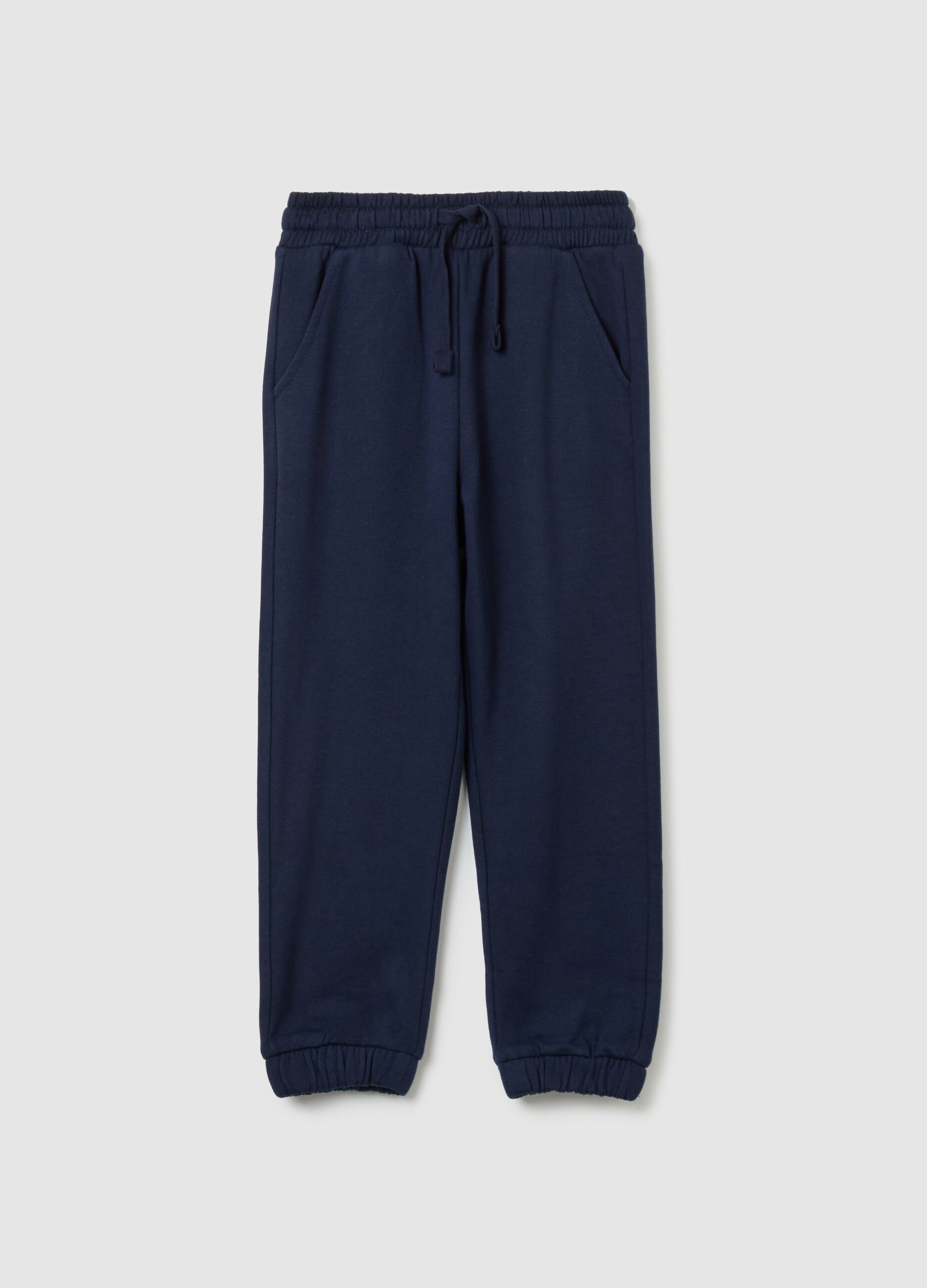 Fleece joggers with drawstring