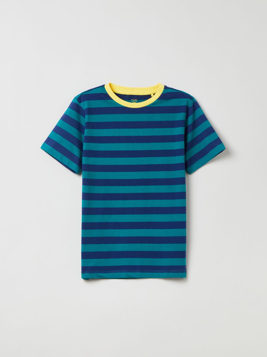 Striped cotton T-shirt_0