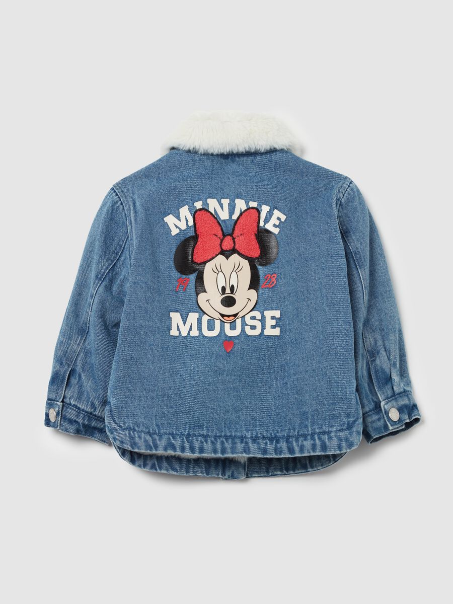 Minnie Mouse jacket in denim with faux fur_1