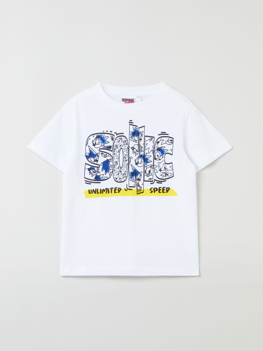 T-shirt in cotone stampa Sonic_0