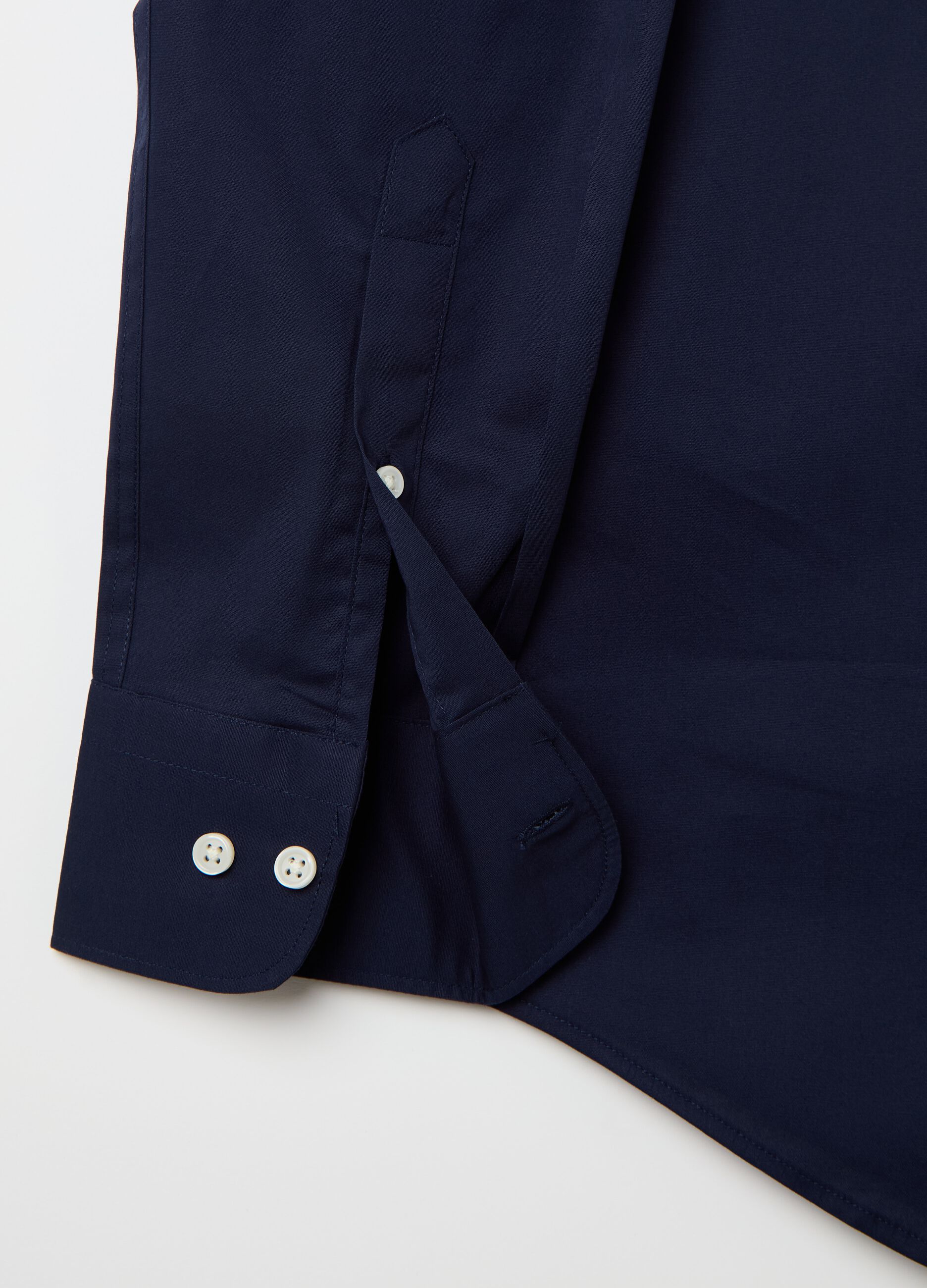 Regular-fit shirt in stretch cotton