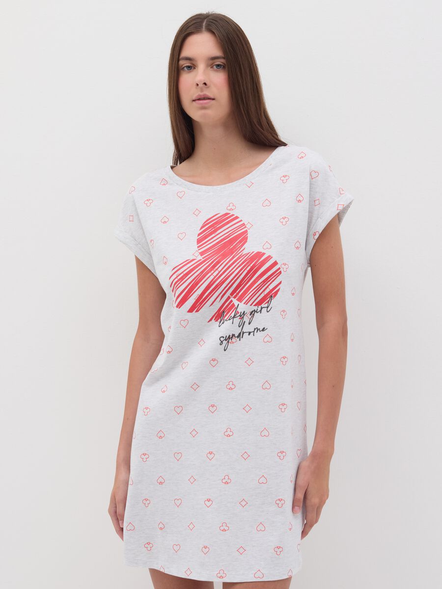 Nightdress with all-over print_0