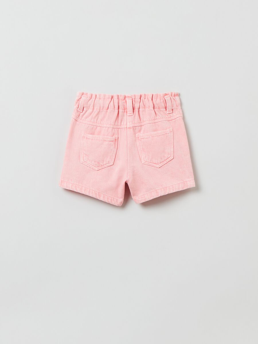 Garment-dyed twill shorts with pockets_1