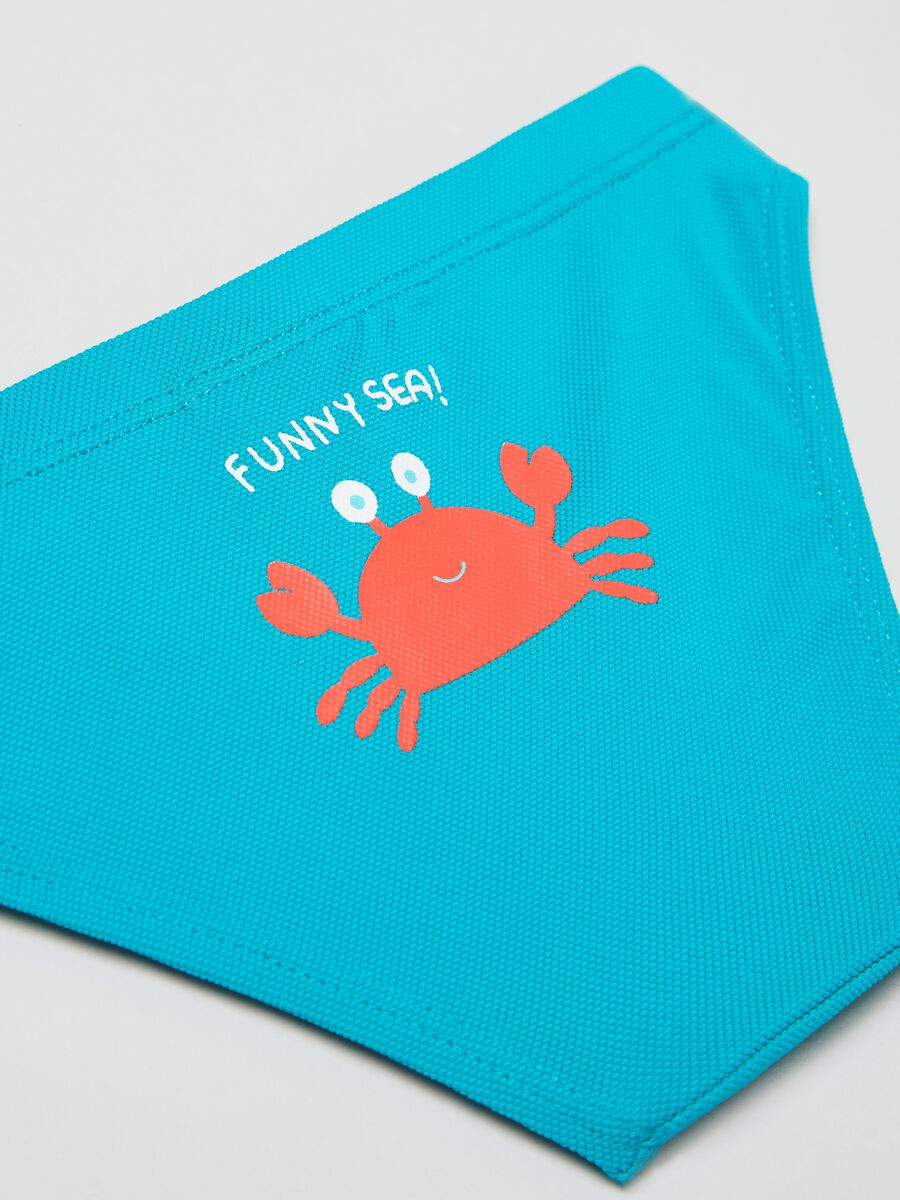 Swim briefs with crab print_2