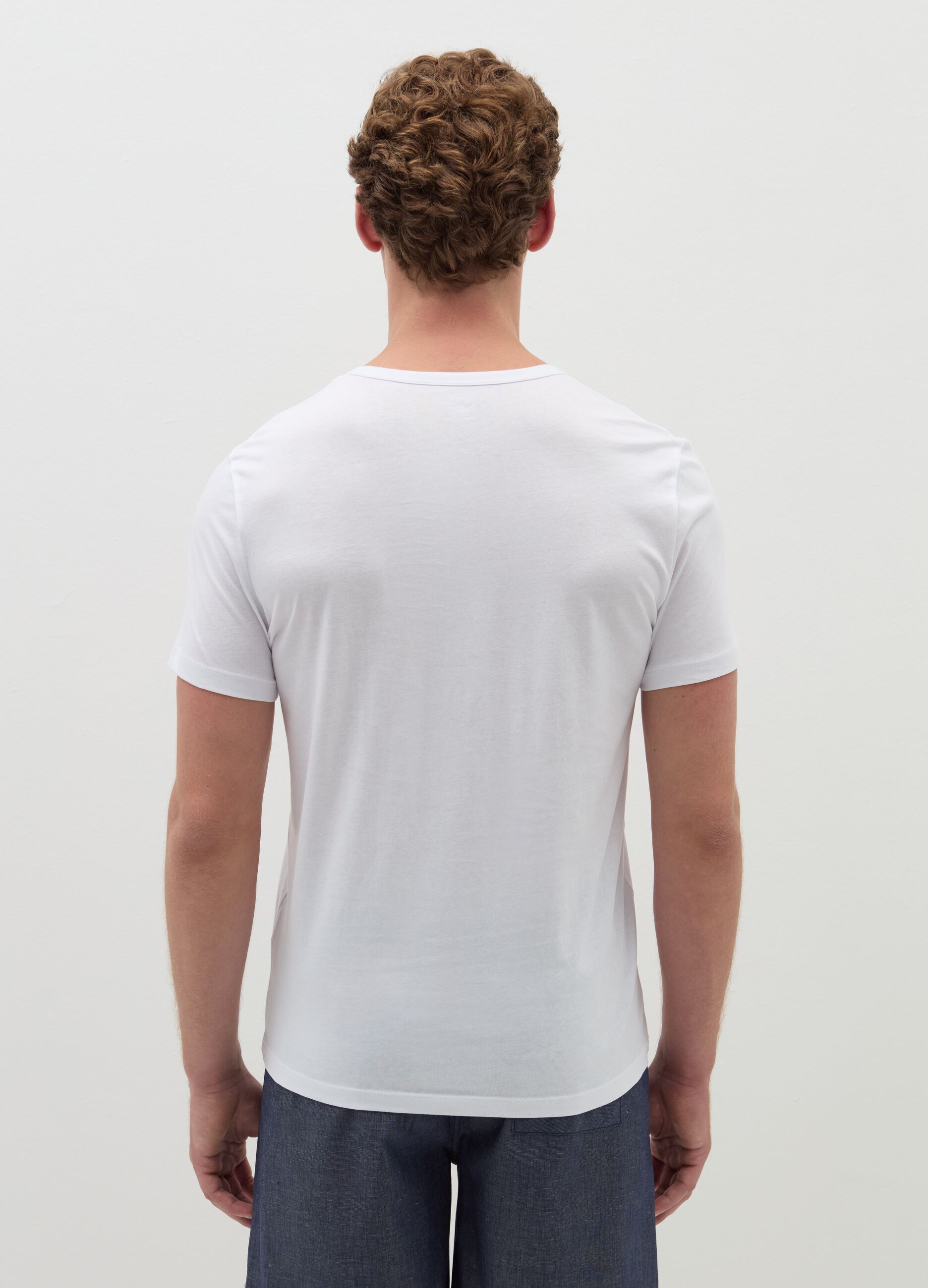 Two-pack undershirts with V neckline in jersey