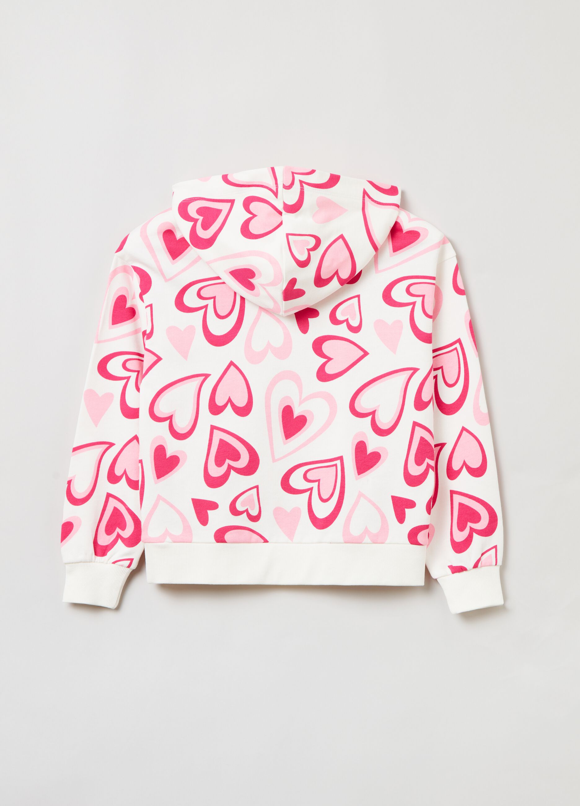 Hoodie with hearts print