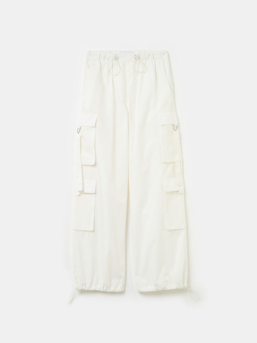 Cotton cargo parachute trousers_4