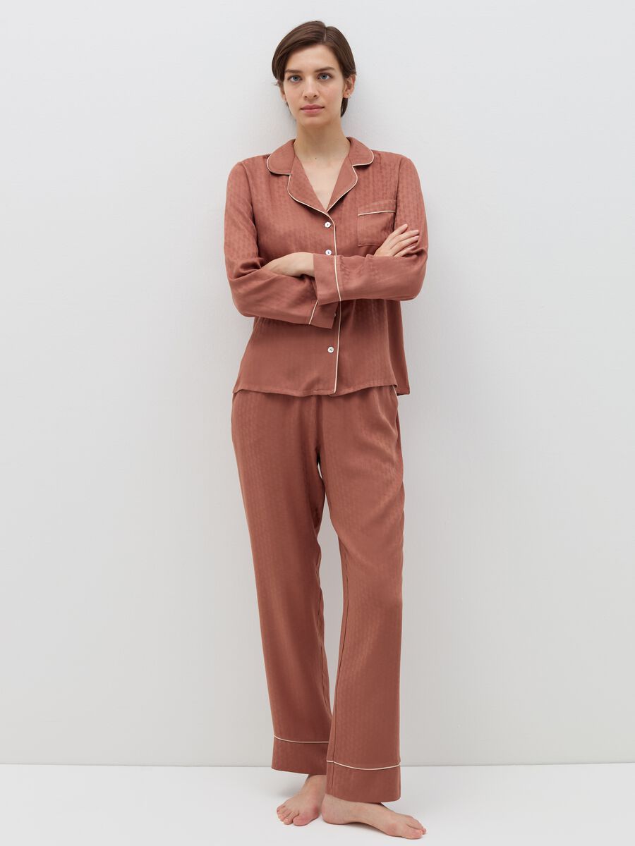 Pyjama trousers with contrasting piping_0