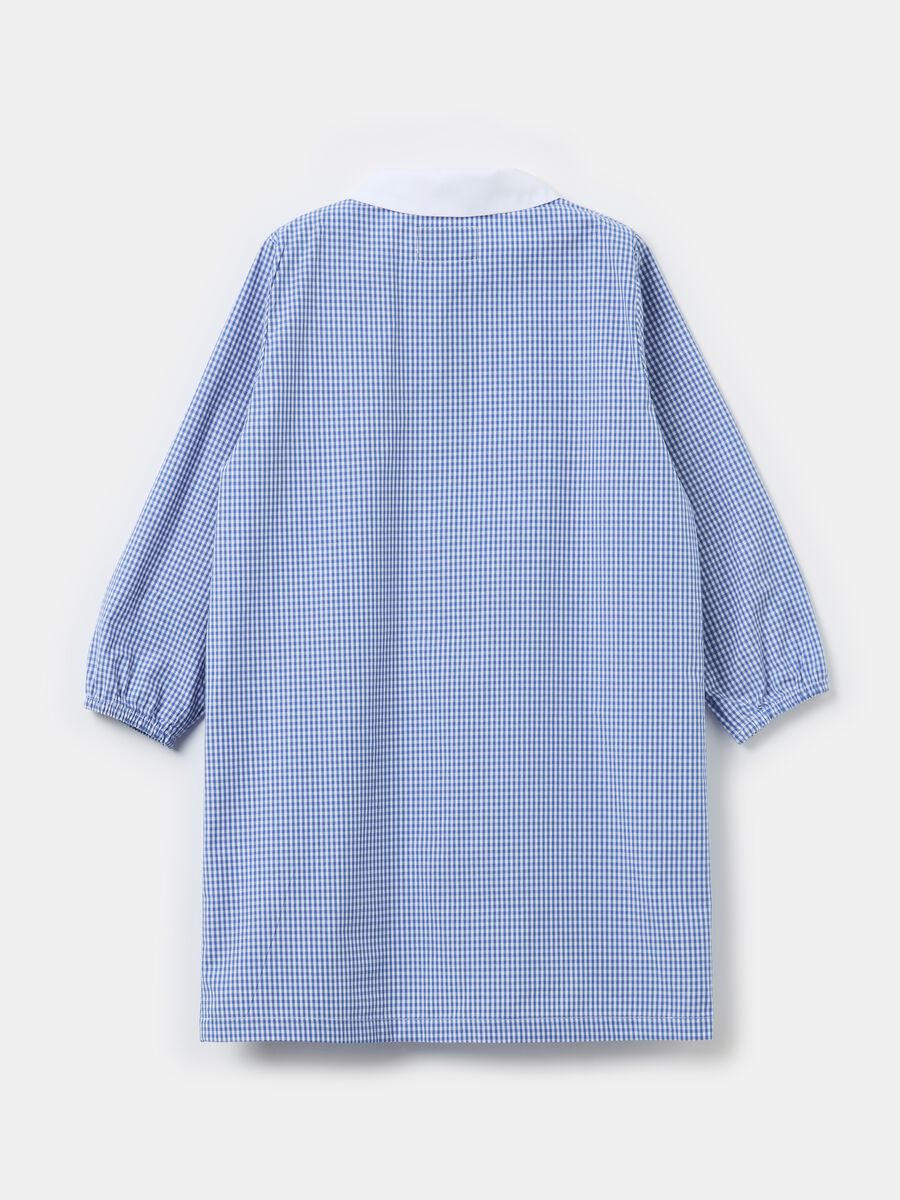 Gingham smock with zip and patch_1