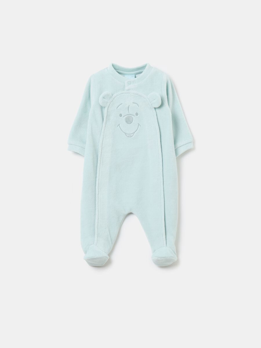 Velour onesie with Winnie The Pooh embroidery_0