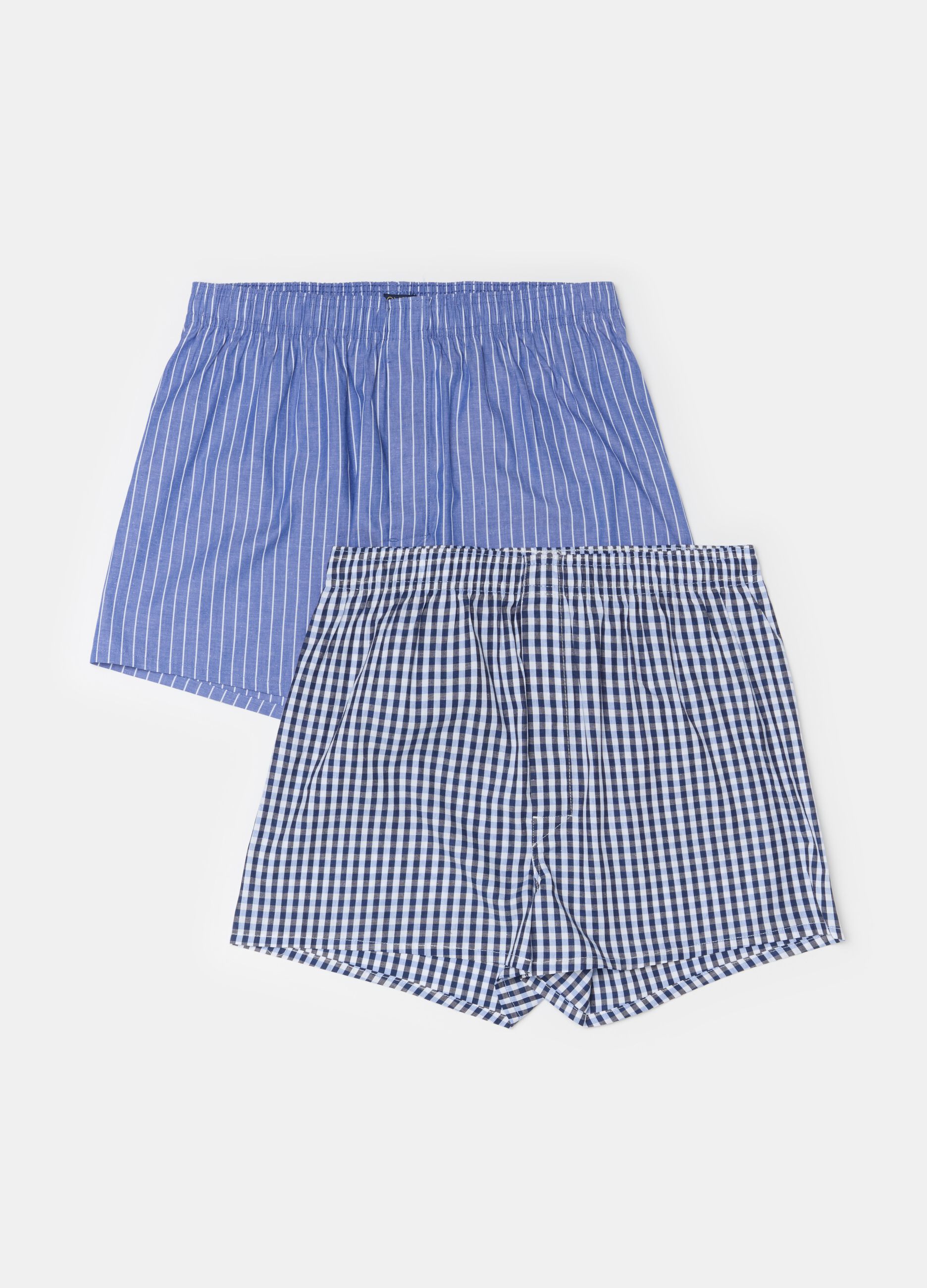 Two-pack boxer shorts in canvas with assorted patterns