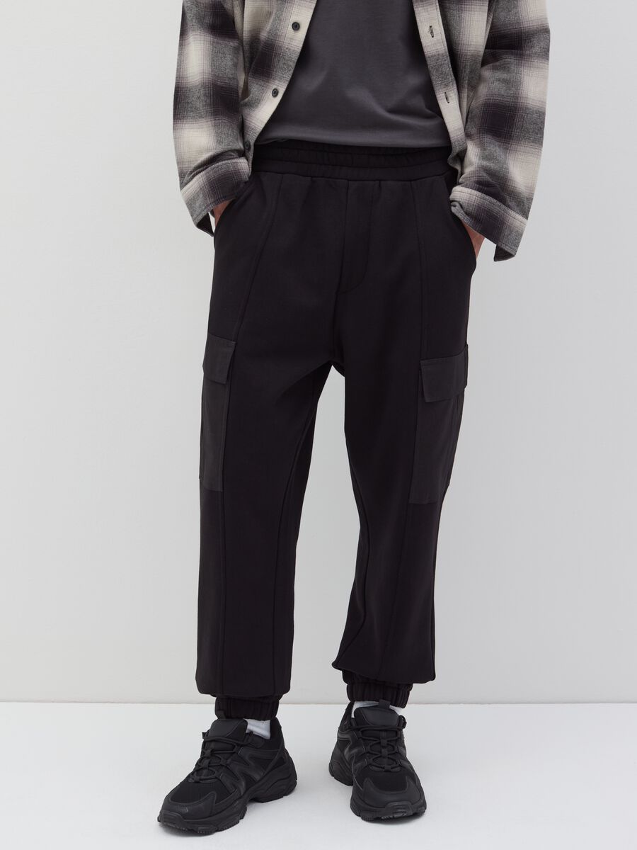 Fleece cargo joggers_1