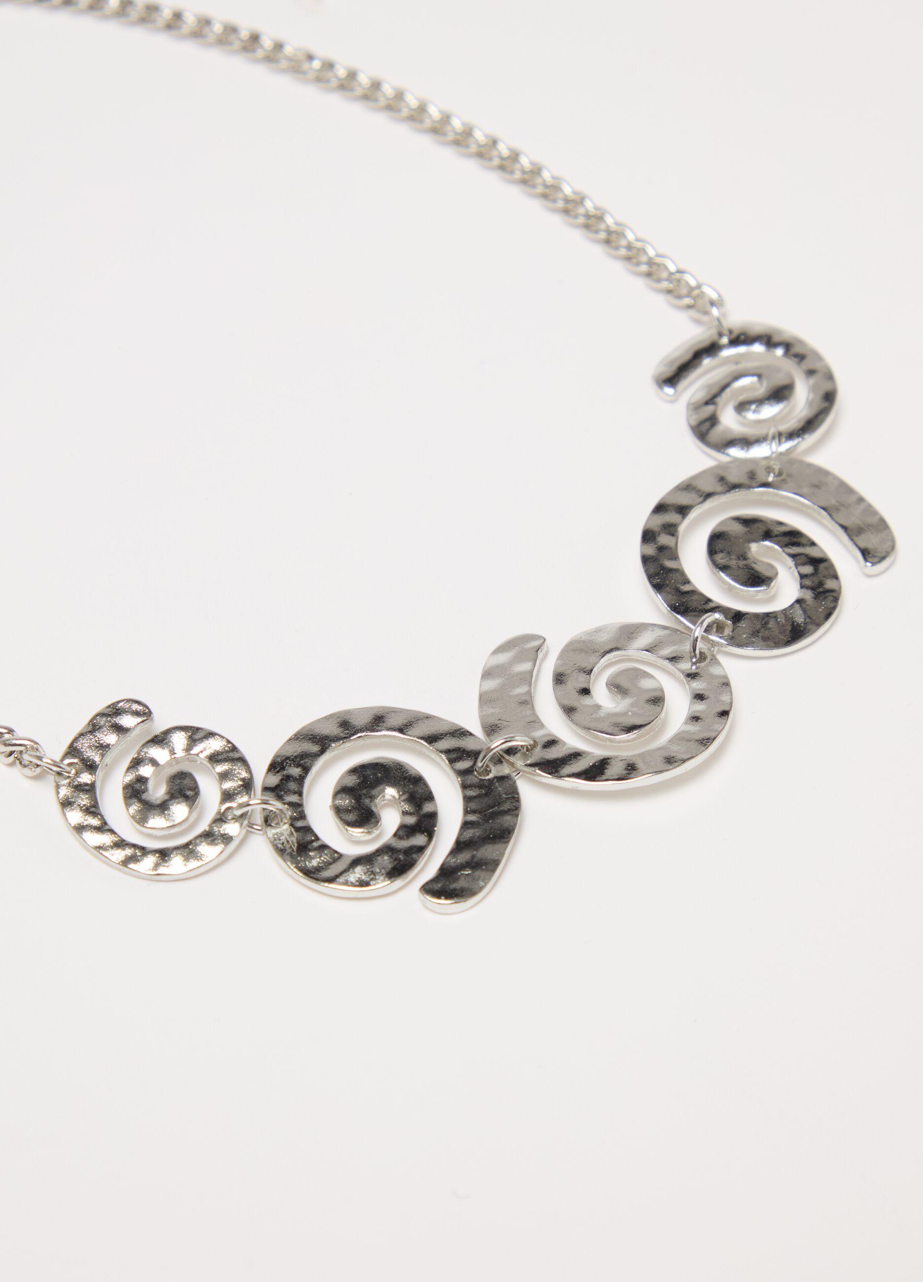 Chain necklace with spirals