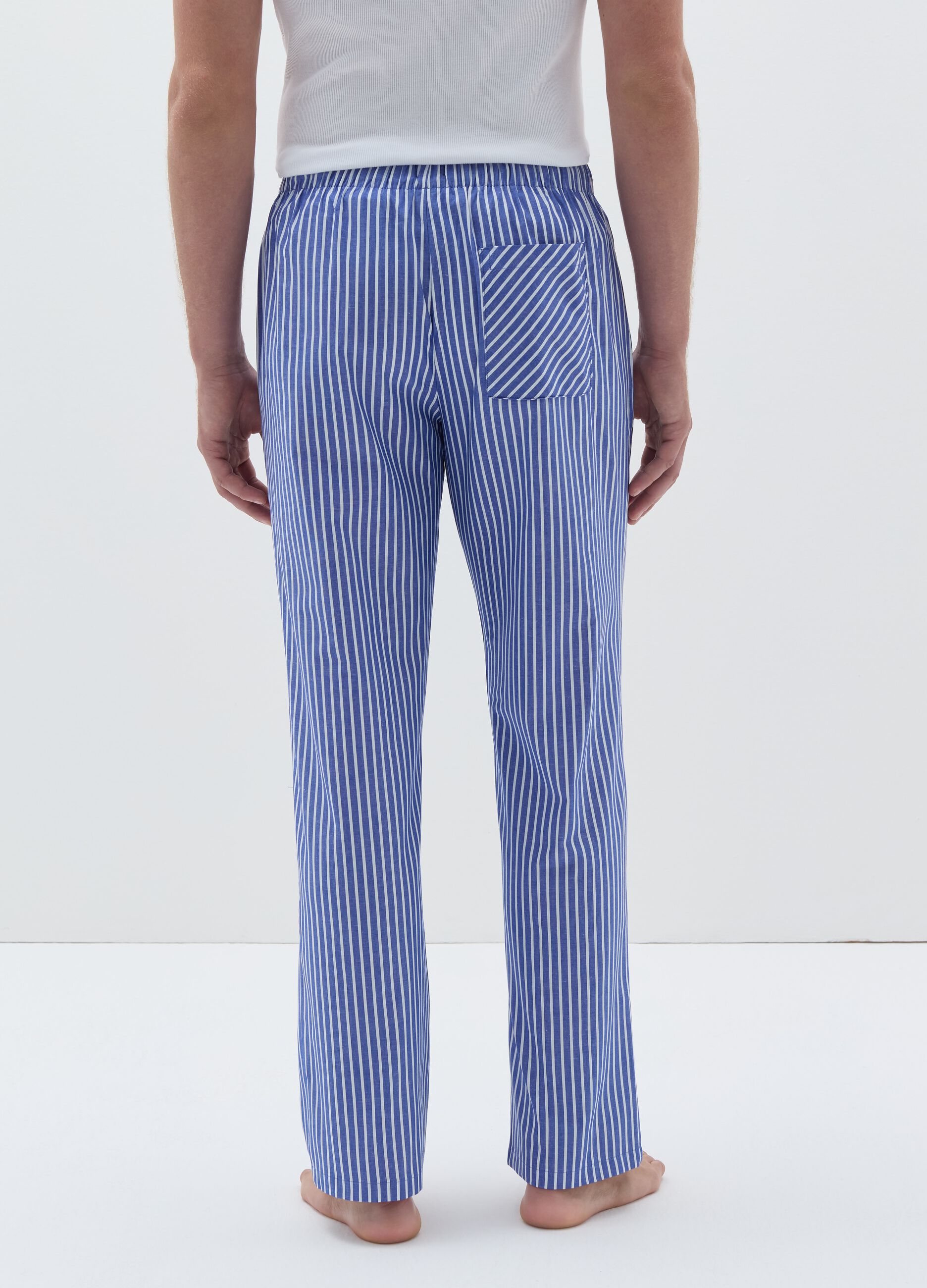 Pyjama trousers in patterned cotton