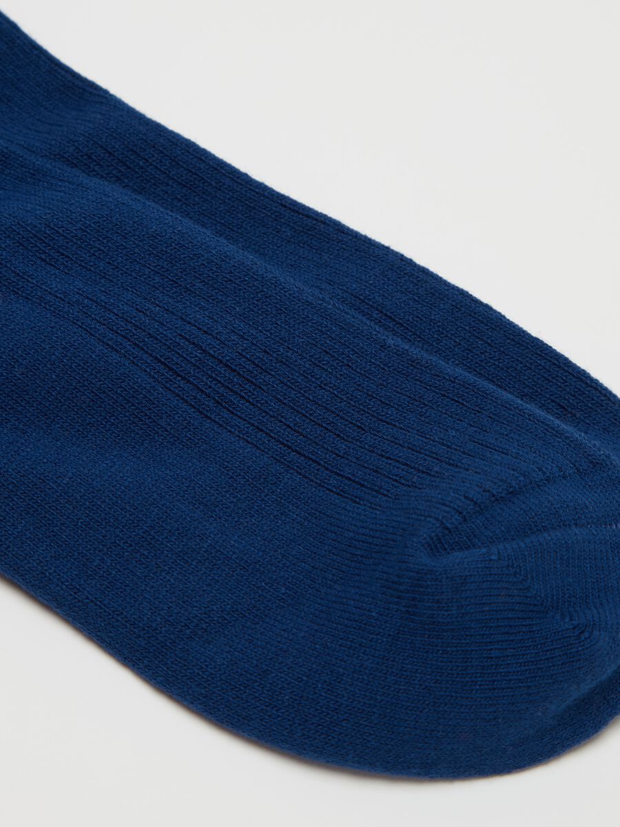 Stretch midi socks with ribbing_2